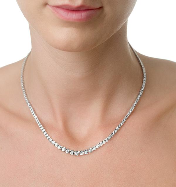 17" Ludovic Moissanite Tennis Necklace (white gold)
