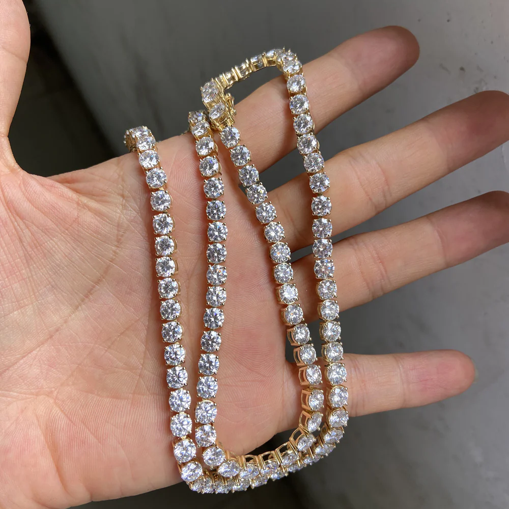17" Ludovic Moissanite Tennis Necklace (white gold) - Image 2