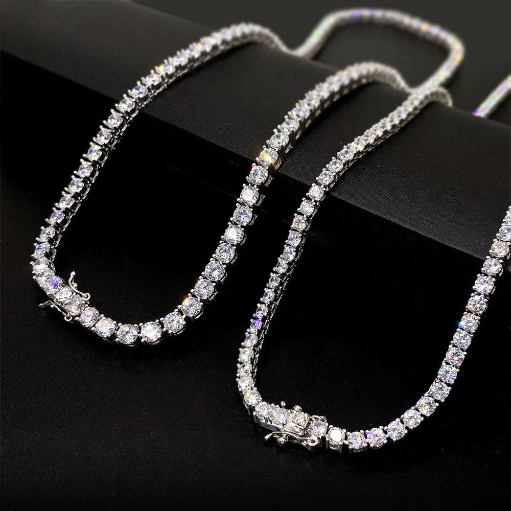 17" Ludovic Moissanite Tennis Necklace (white gold) - Image 3