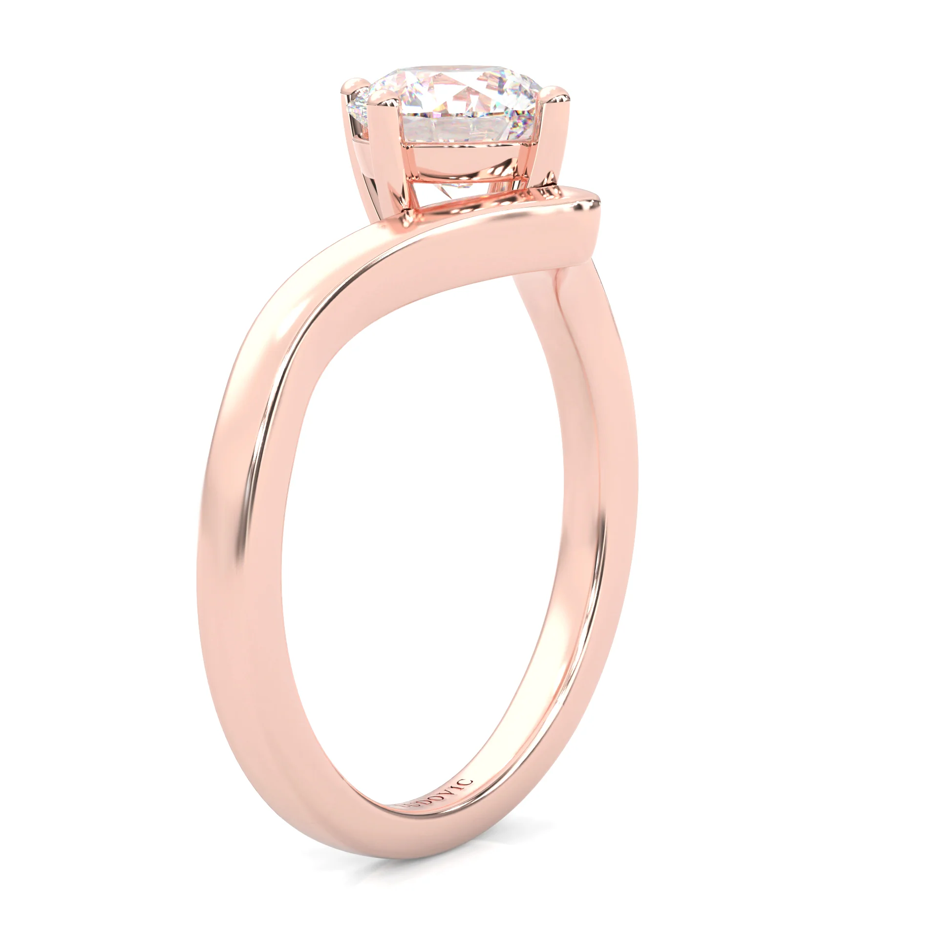 Anémone Solitaire Engagement Ring ( Rose Gold 14K ) - Image 4
