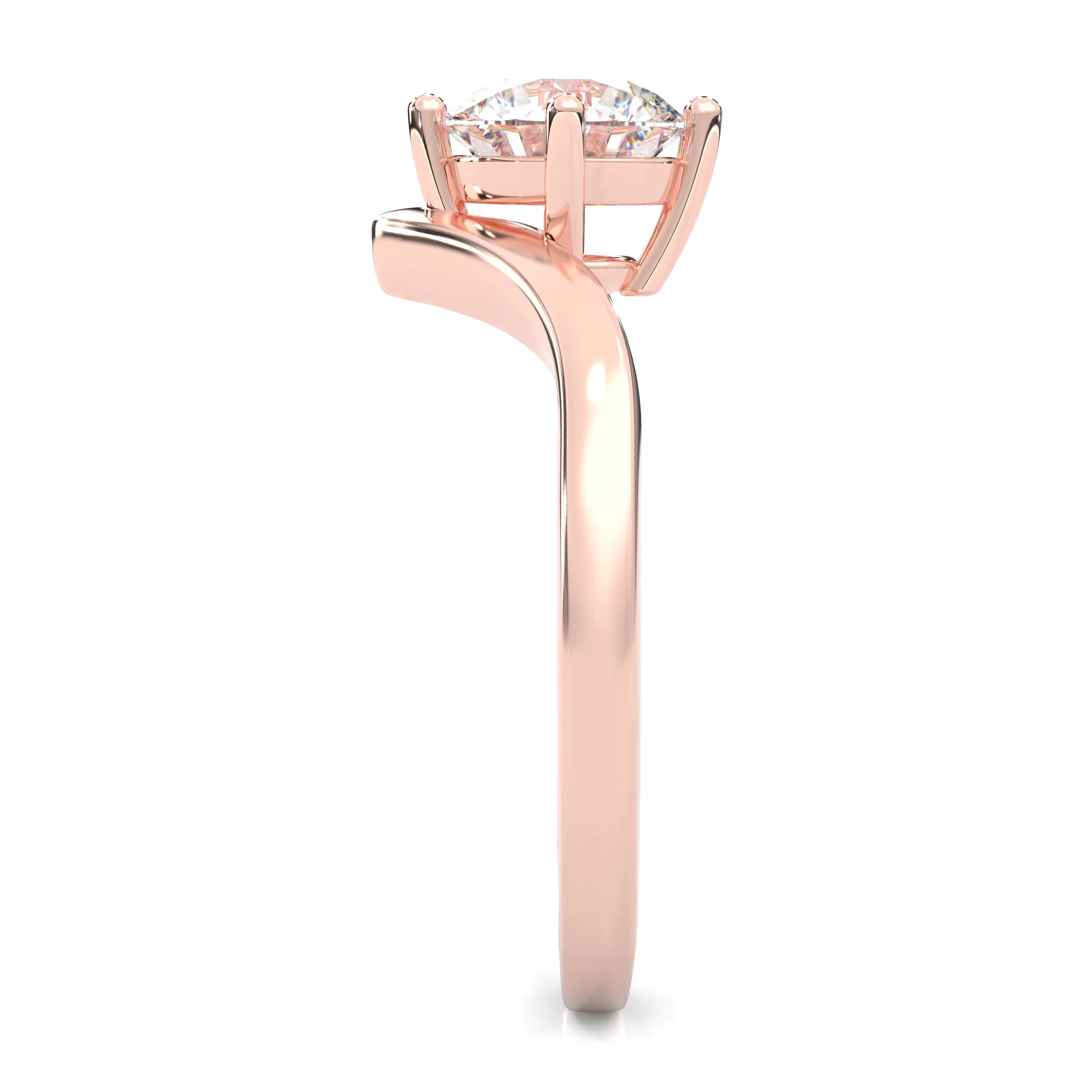 Anémone Solitaire Engagement Ring ( Rose Gold 14K ) - Image 5