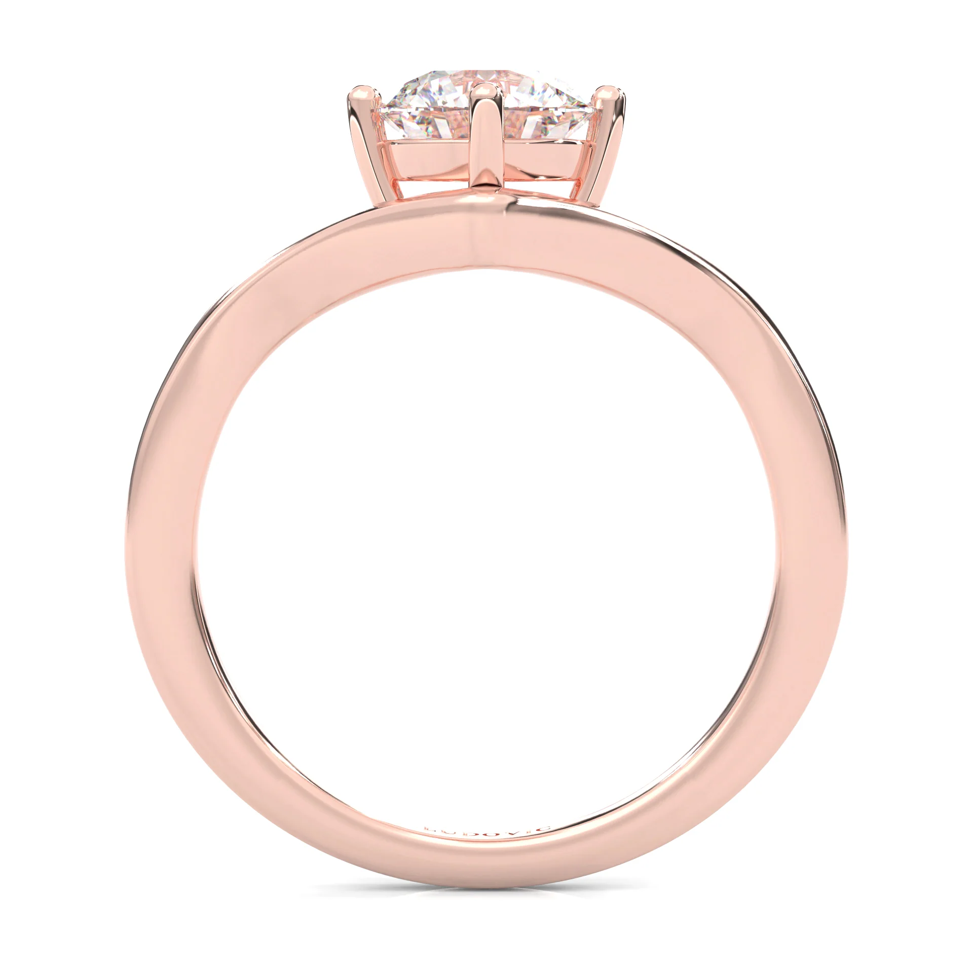Anémone Solitaire Engagement Ring ( Rose Gold 14K ) - Image 6