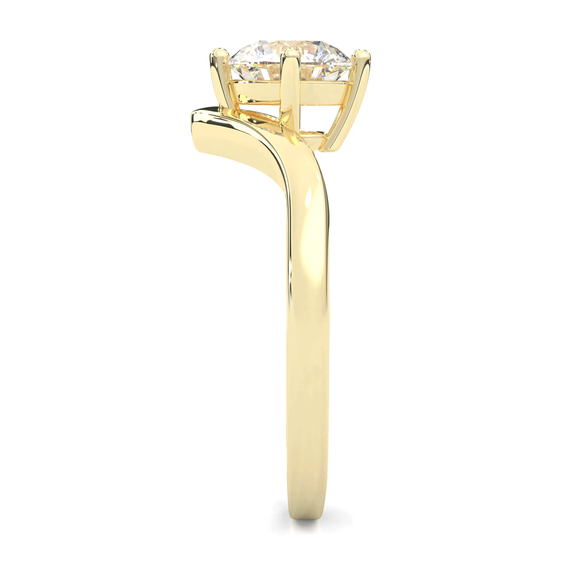 Anémone Solitaire Engagement Ring ( Yellow Gold 14K) - Image 5