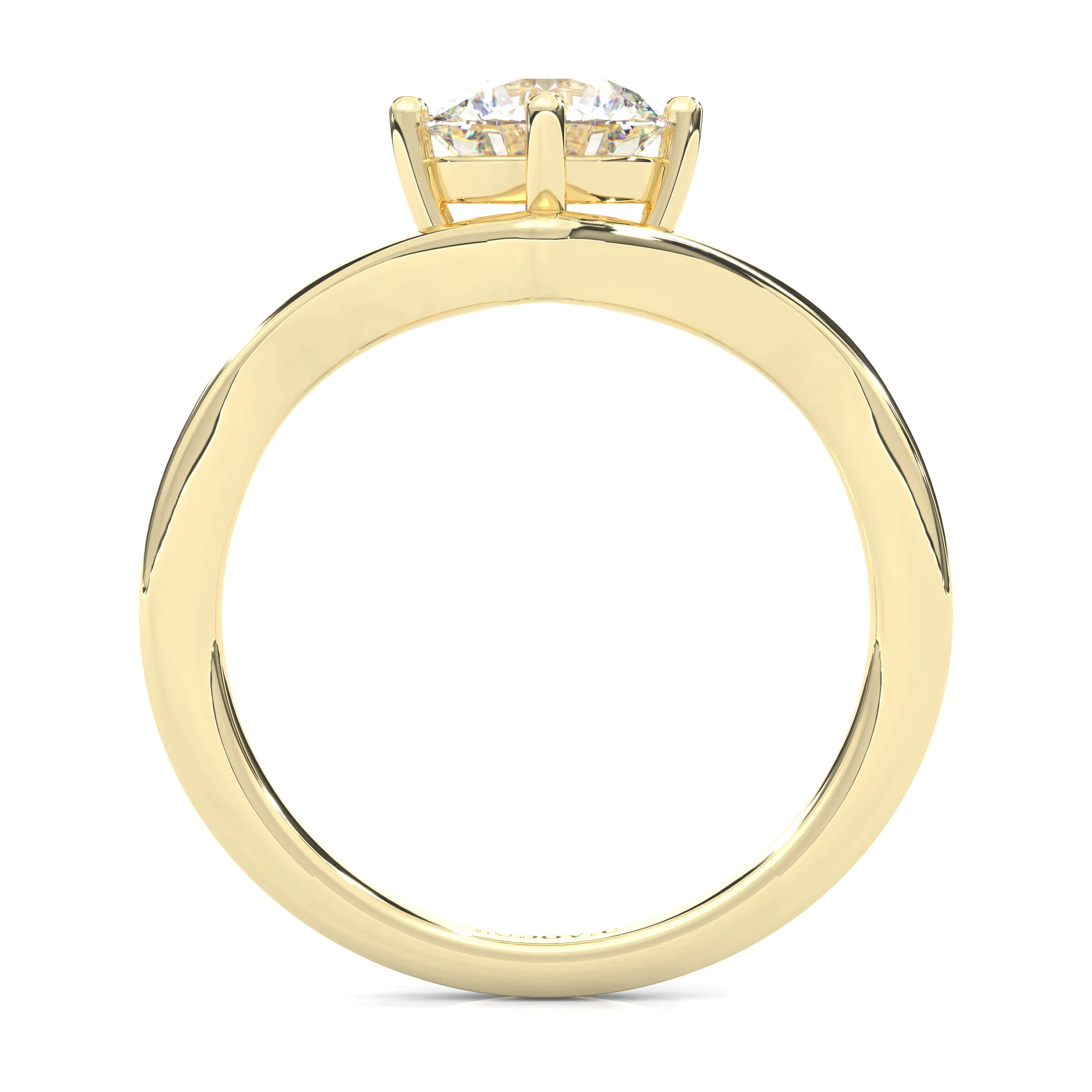 Anémone Solitaire Engagement Ring ( Yellow Gold 14K) - Image 6