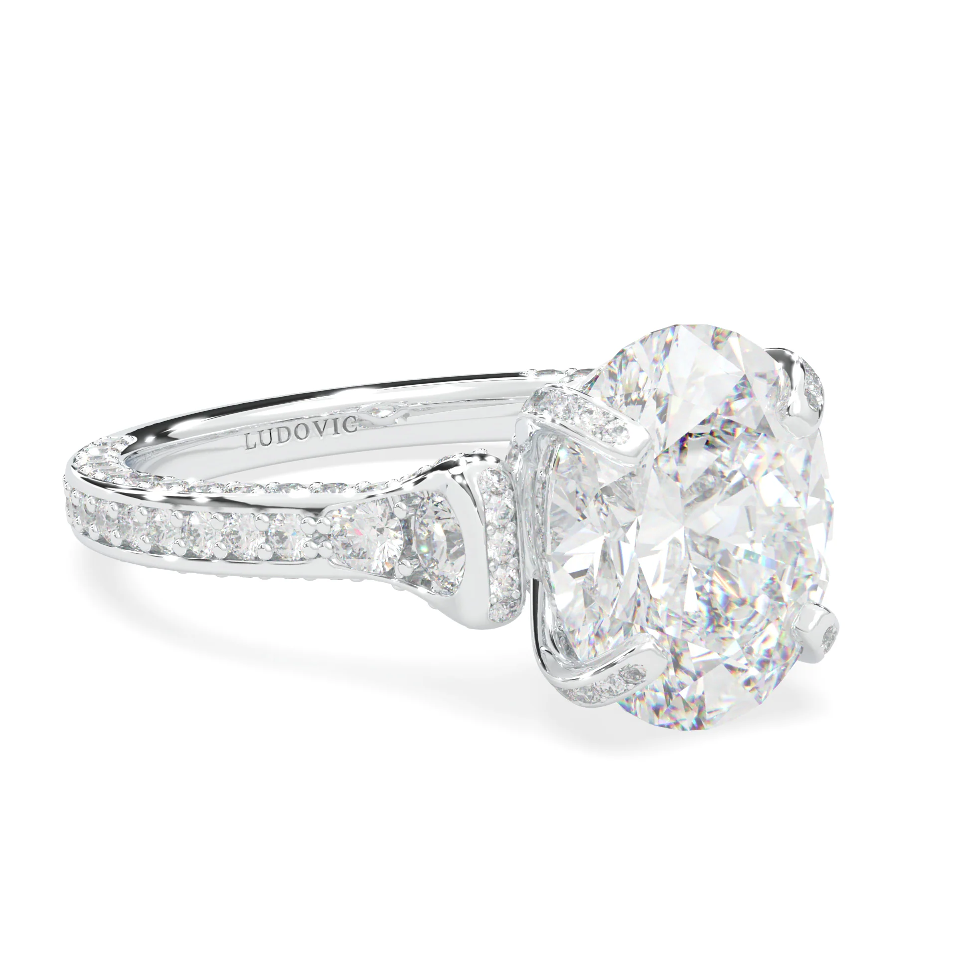 Éclat Lumière Oval Cut Moissanite Engagement Ring (14k Solid Gold) - Image 3