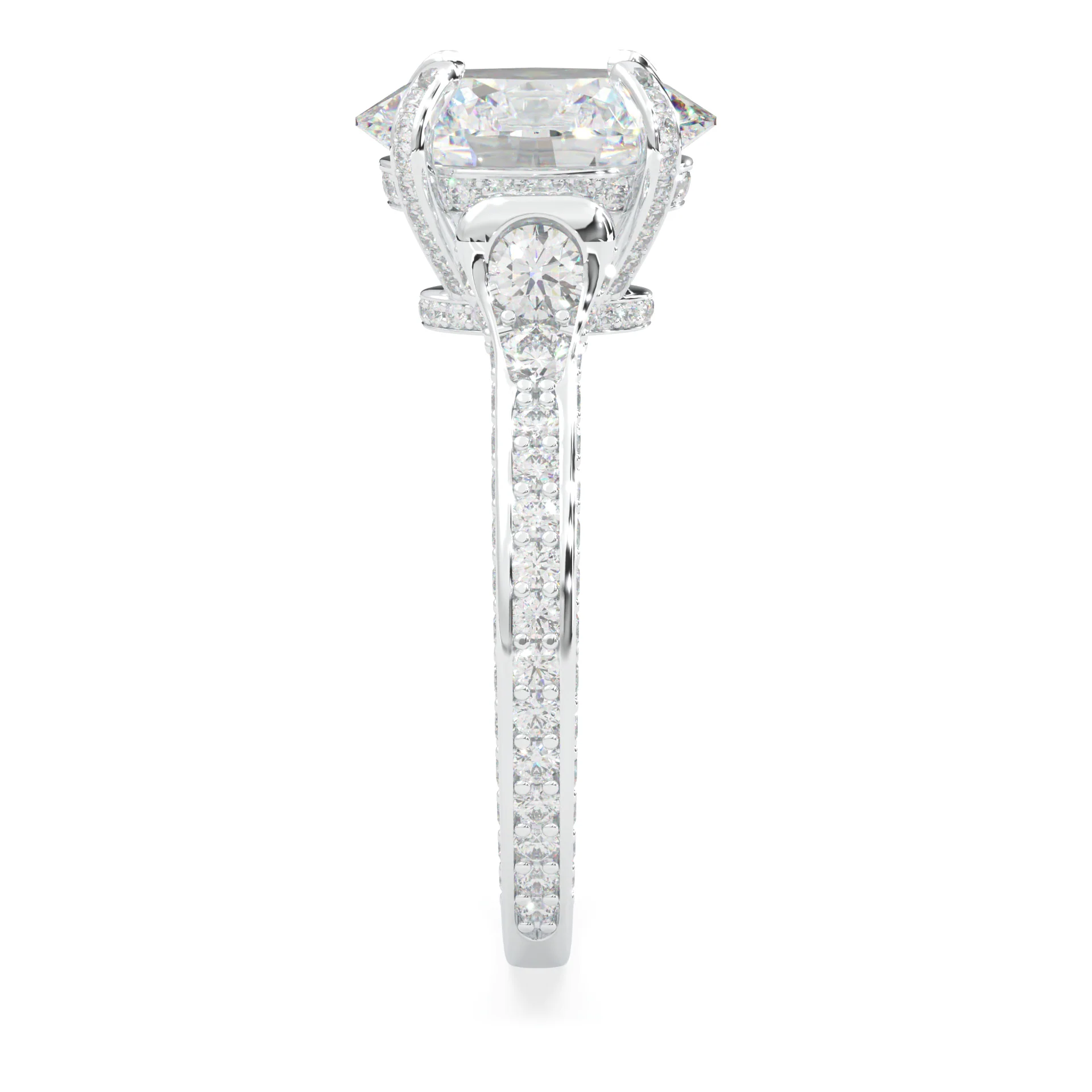 Éclat Lumière Oval Cut Moissanite Engagement Ring (14k Solid Gold) - Image 4