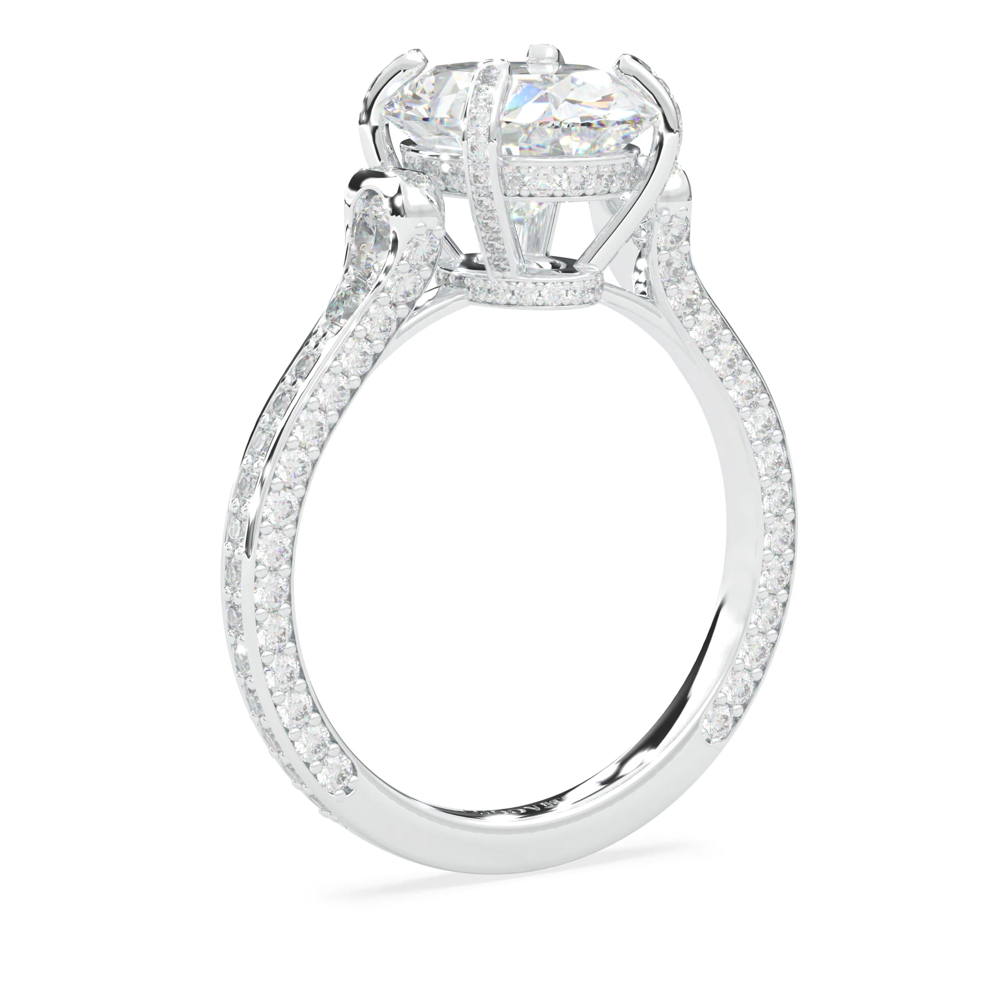 Éclat Lumière Oval Cut Moissanite Engagement Ring (14k Solid Gold) - Image 6