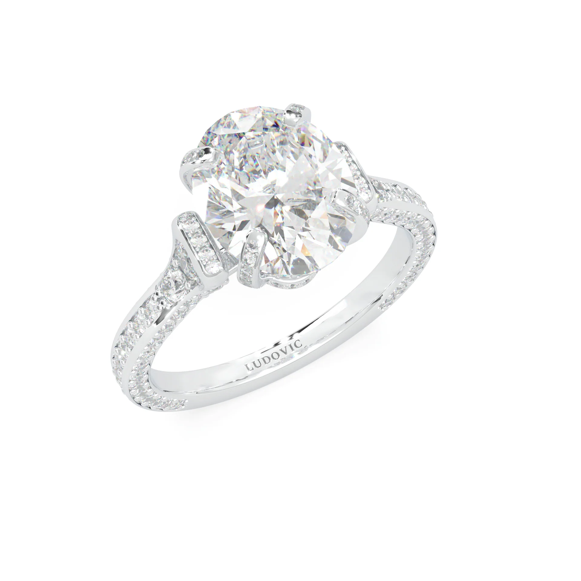 Éclat Lumière Oval Cut Moissanite Engagement Ring (14k Solid Gold) - Image 7