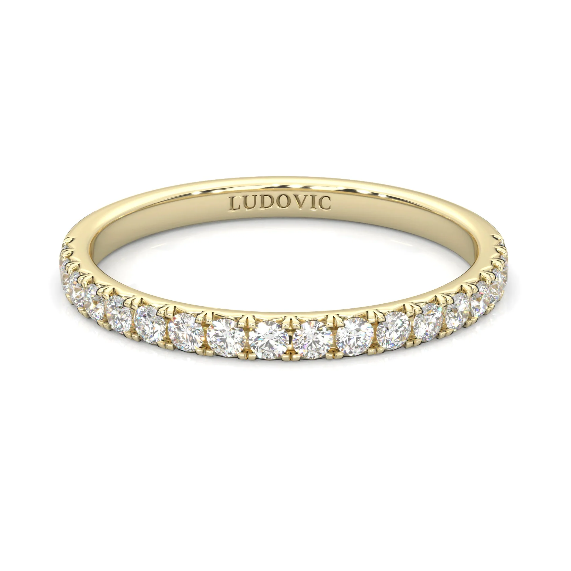 French Four Claw Wedding Set (14k Solid Yellow Gold) - Image 12