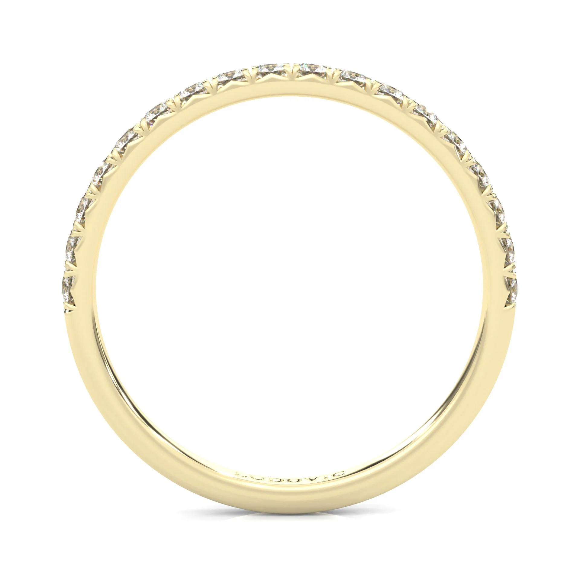 French Four Claw Wedding Set (14k Solid Yellow Gold) - Image 14