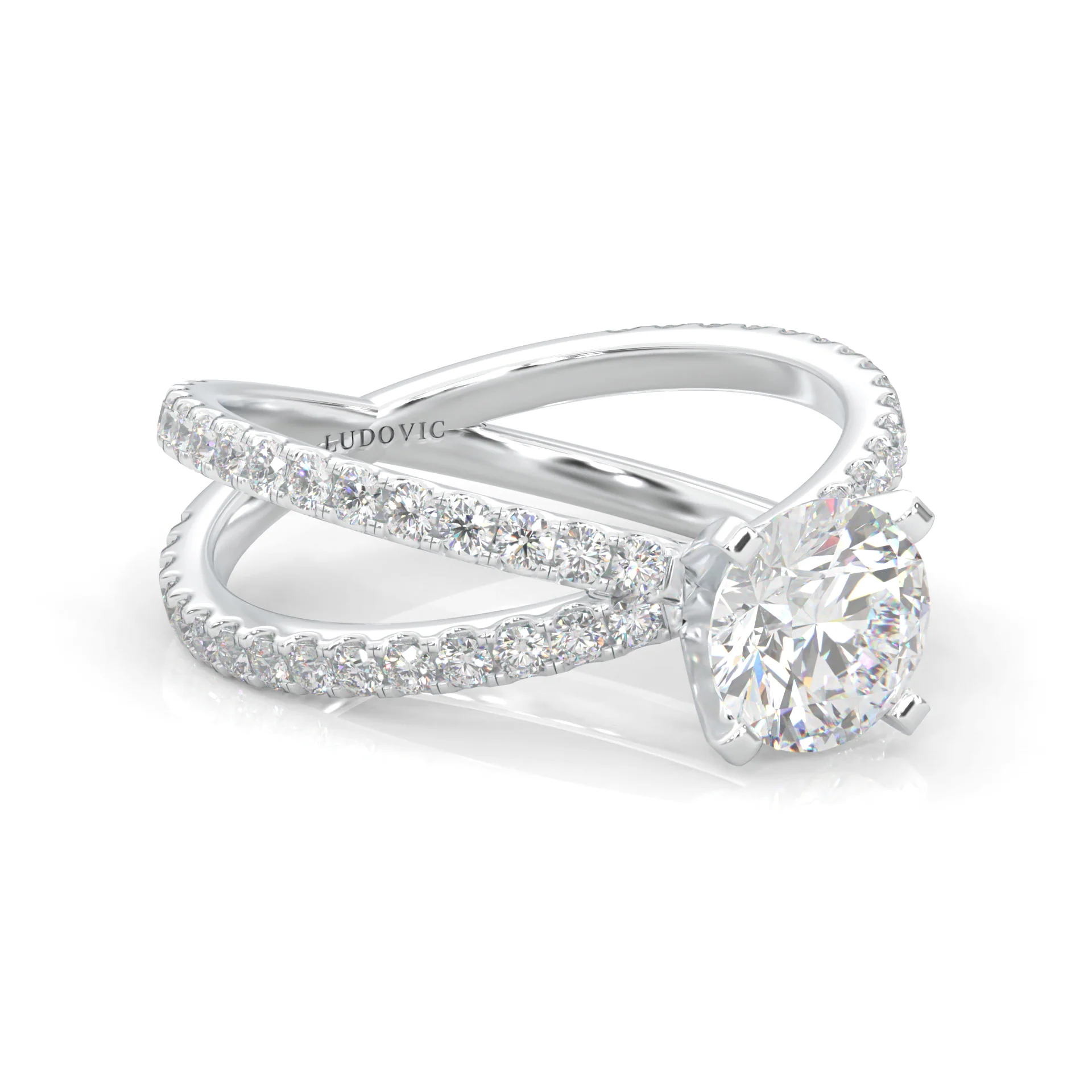 Galaxy Stars Moissanite Engagement Ring (14k Solid Gold) - Image 3