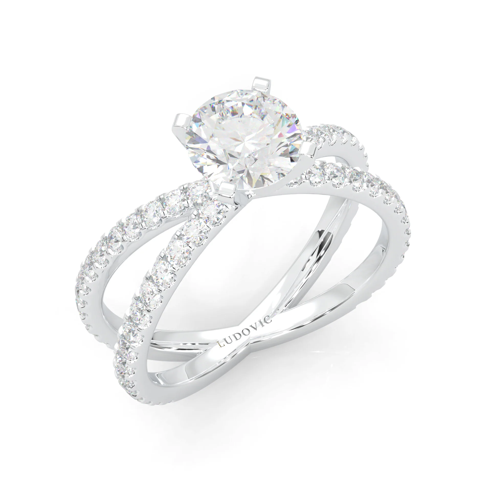 Galaxy Stars Moissanite Engagement Ring (14k Solid Gold) - Image 7