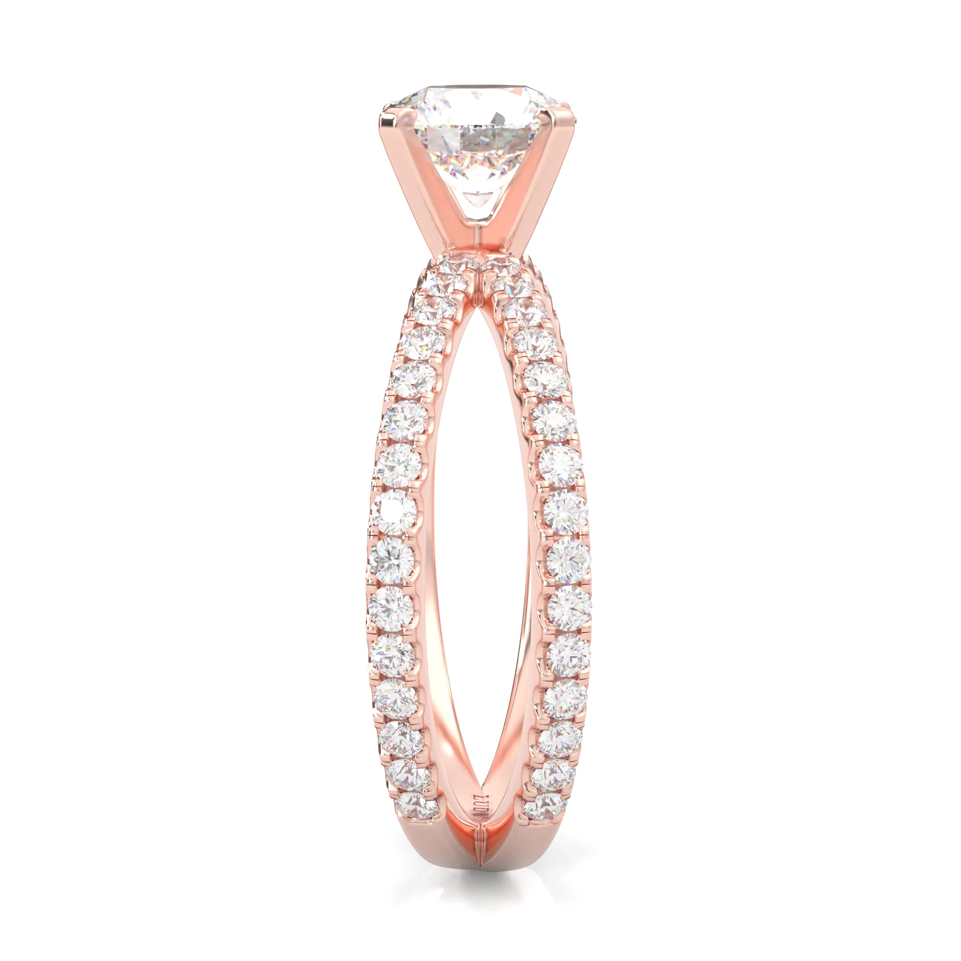 Galaxy Stars Moissanite Engagement Ring ( Rose Gold 14k ) - Image 5