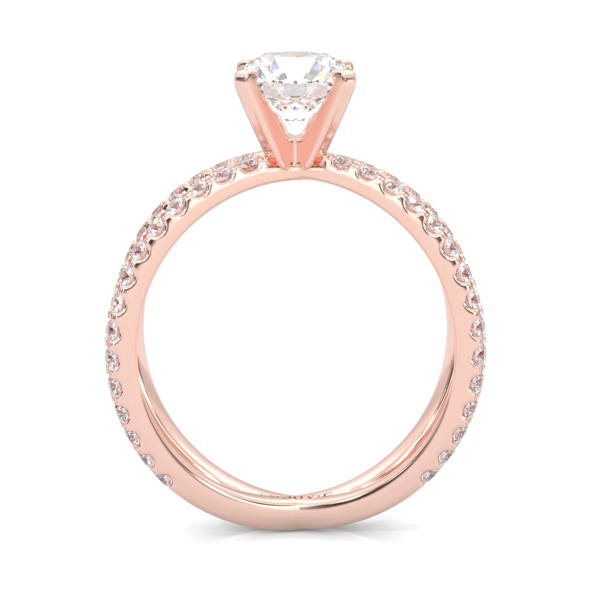 Galaxy Stars Moissanite Engagement Ring ( Rose Gold 14k ) - Image 6