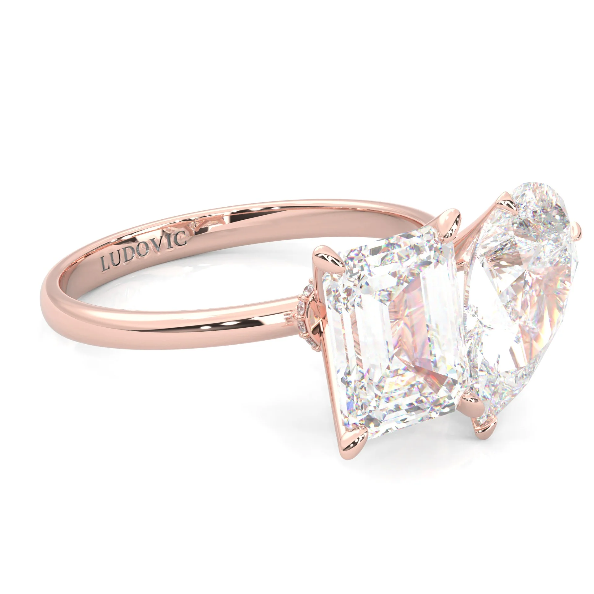 Harmony Stones Emerald & Pear Cut ( Rose Gold 14K ) - Image 3
