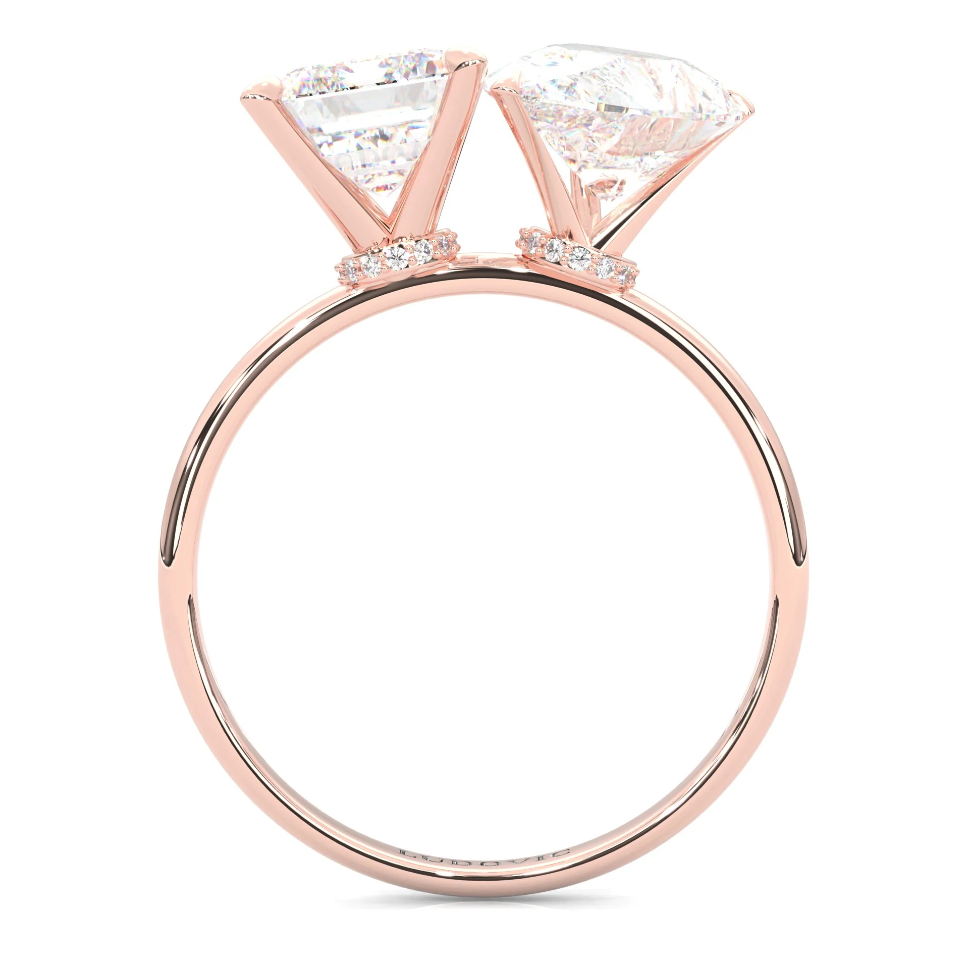 Harmony Stones Emerald & Pear Cut ( Rose Gold 14K ) - Image 6
