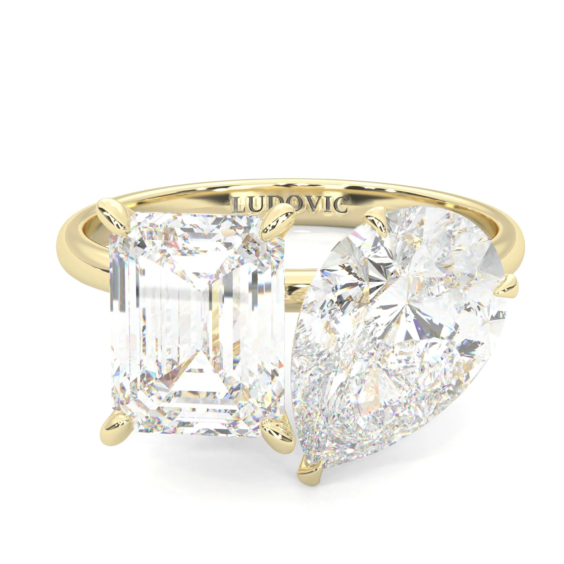 Harmony Stones Emerald & Pear Cut ( Yellow Gold 14K )