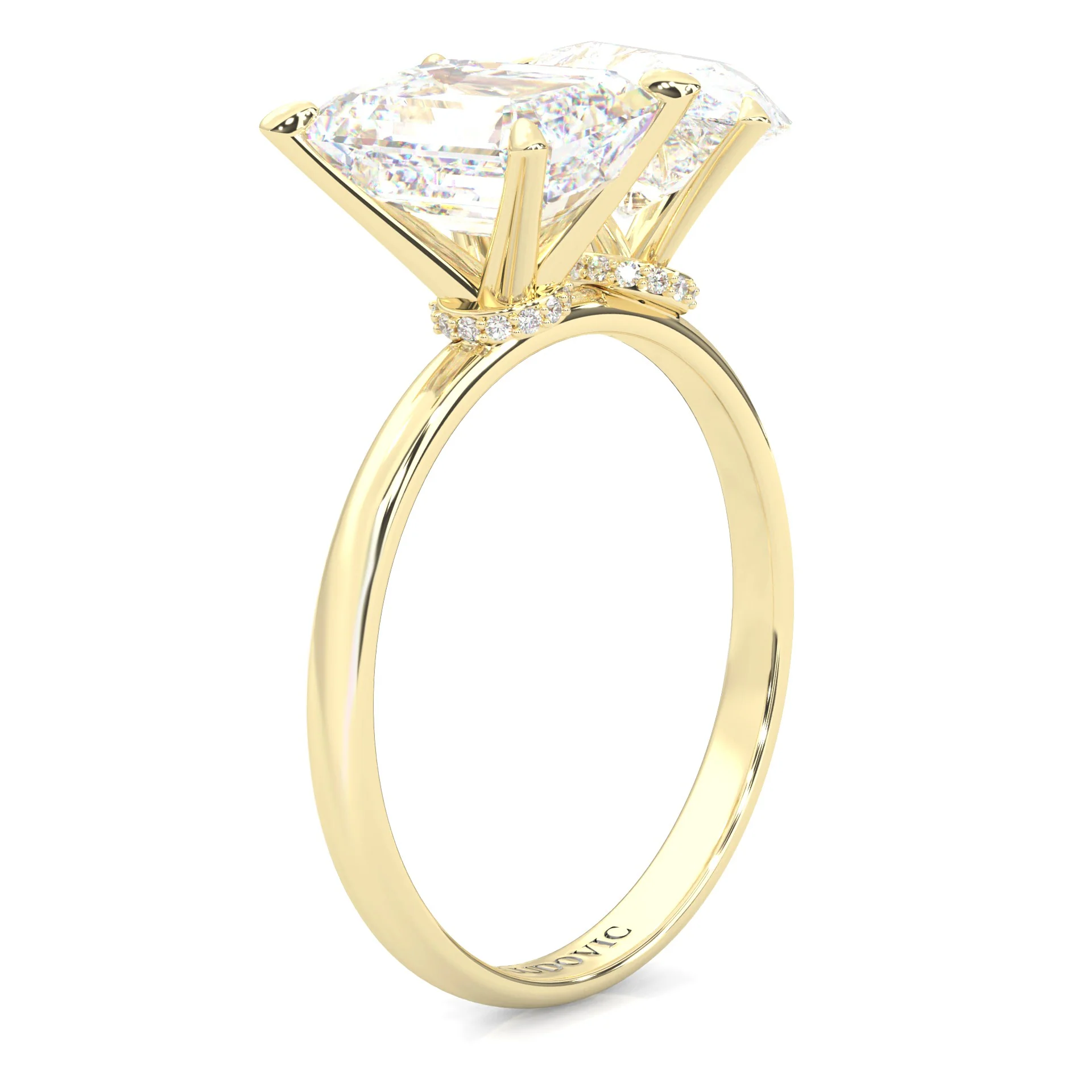 Harmony Stones Emerald & Pear Cut ( Yellow Gold 14K ) - Image 4