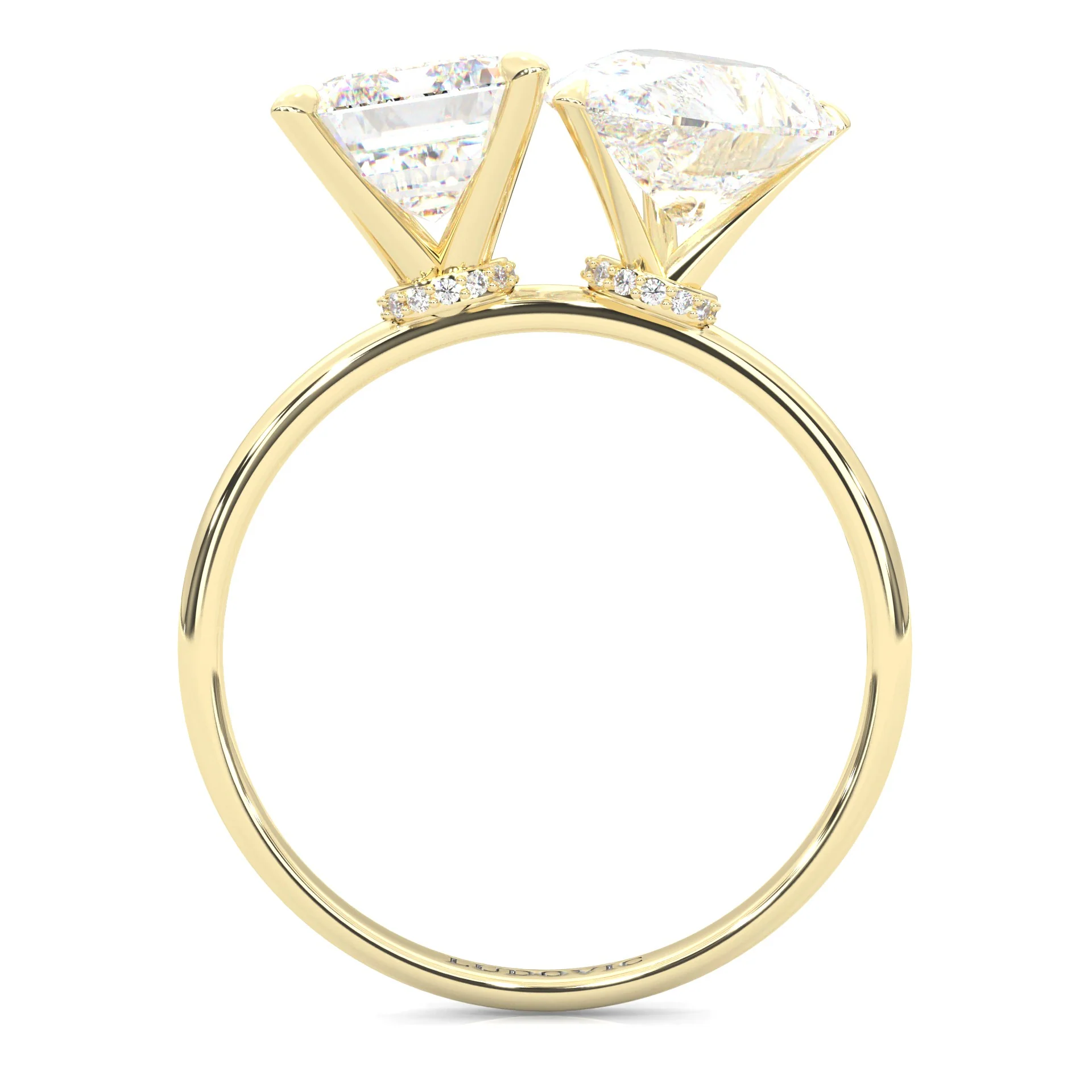 Harmony Stones Emerald & Pear Cut ( Yellow Gold 14K ) - Image 5