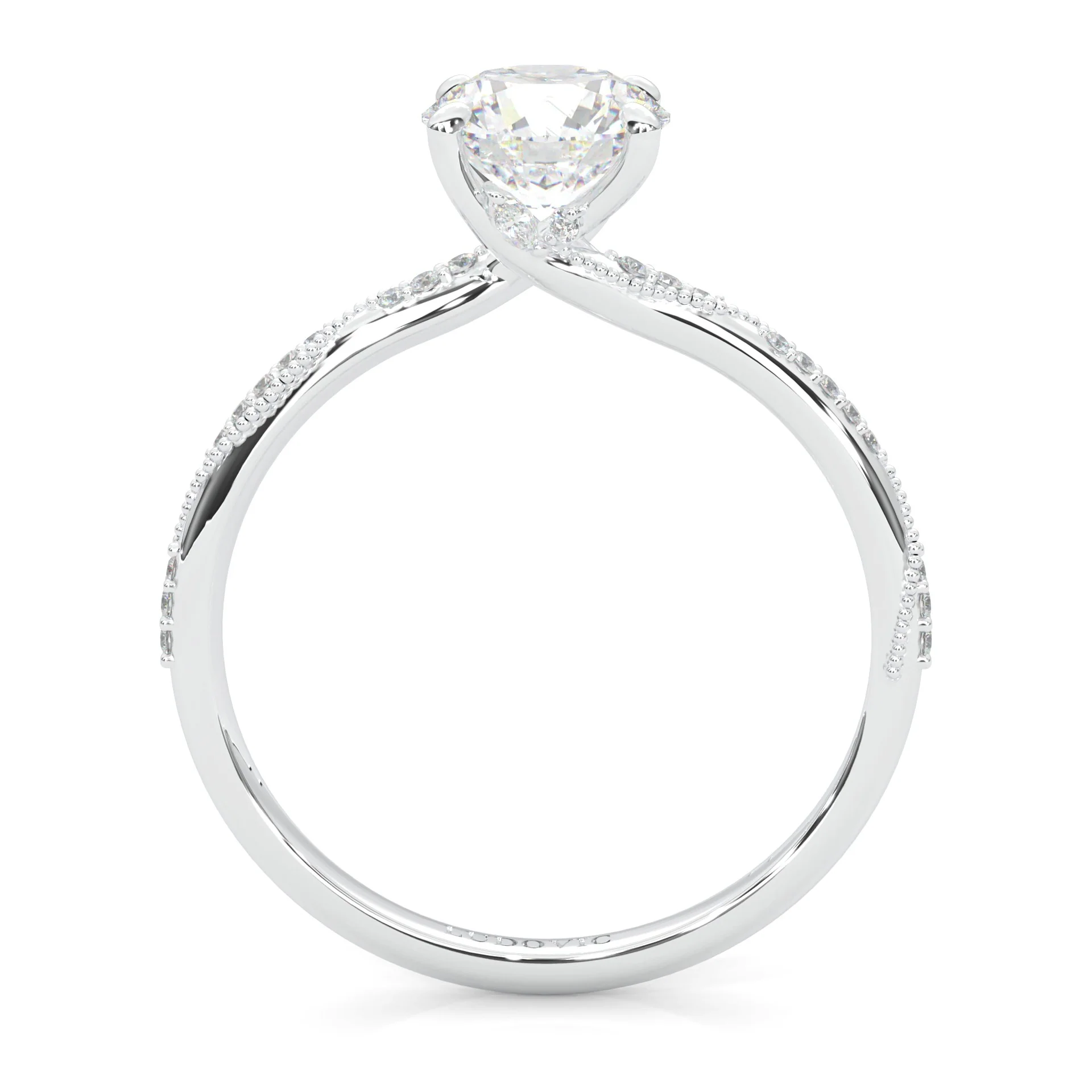 Hidden Twigs Moissanite Engagement Ring (14k Solid Gold) - Image 3