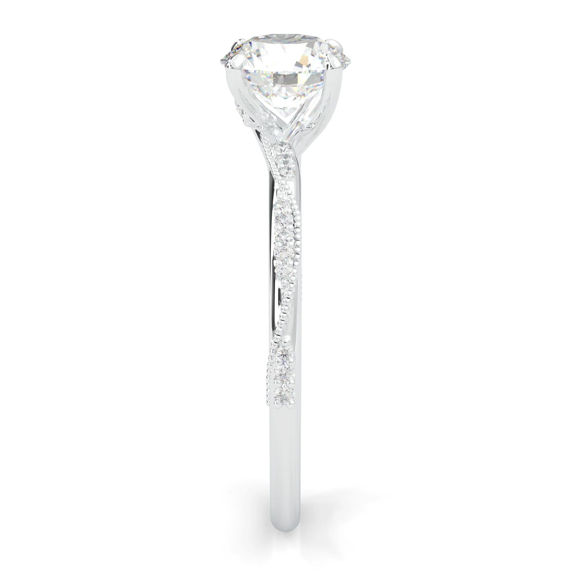 Hidden Twigs Moissanite Engagement Ring (14k Solid Gold) - Image 5
