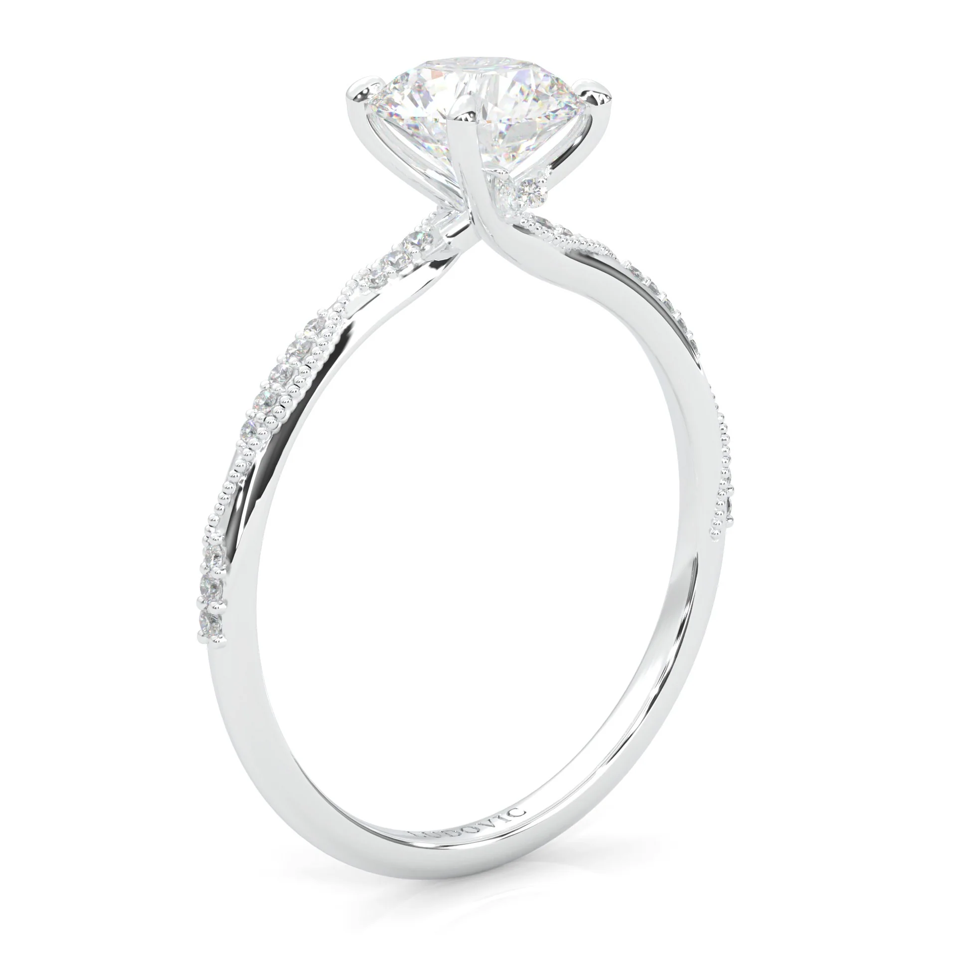 Hidden Twigs Moissanite Engagement Ring (14k Solid Gold) - Image 6