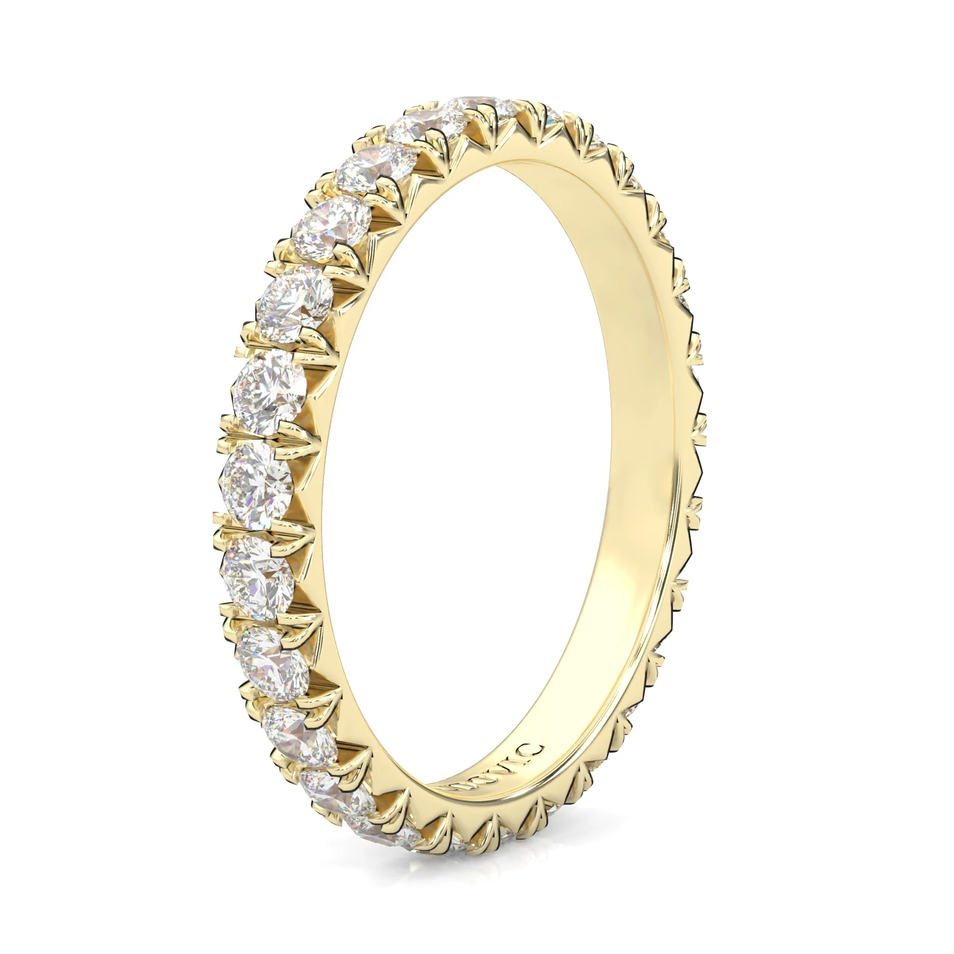 l'Amulette Exotique Moissanite Eternity Ring ( Yellow Gold ) - Image 4