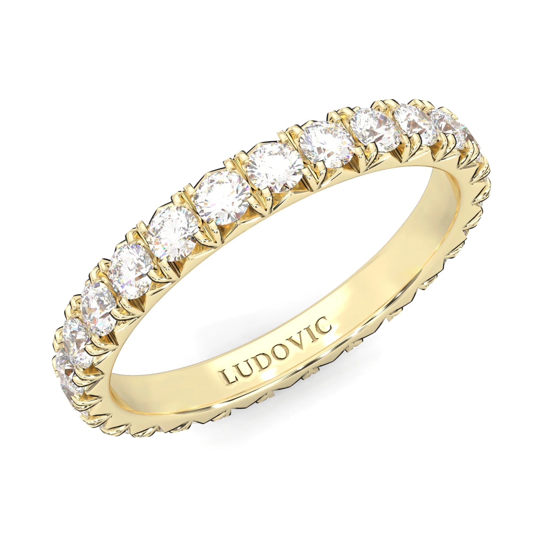 l'Amulette Exotique Moissanite Eternity Ring ( Yellow Gold ) - Image 6