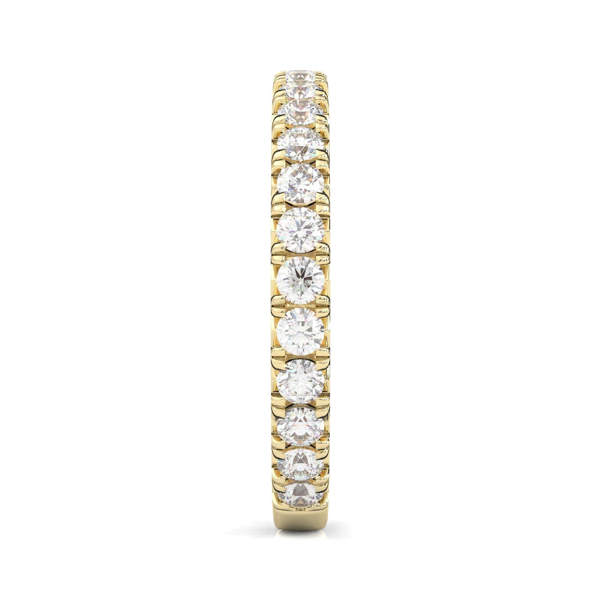 The Classic Moissanite Wedding Band II ( Yellow Gold ) - Image 3