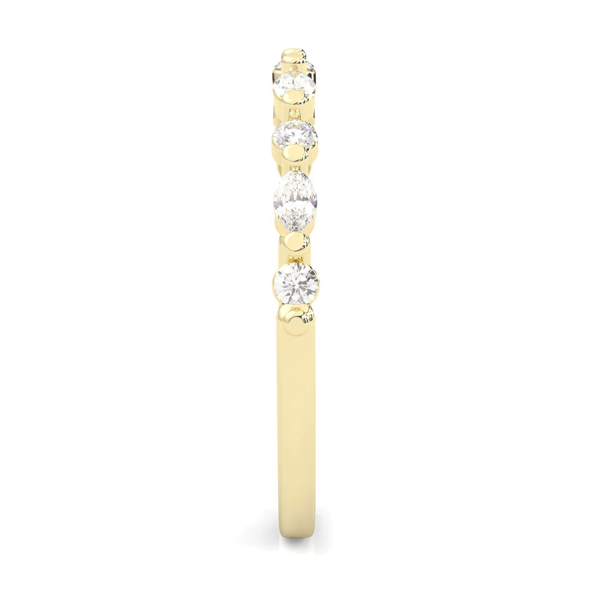 Ludovic Art Style Wedding Set (14k Solid Yellow Gold) - Image 14