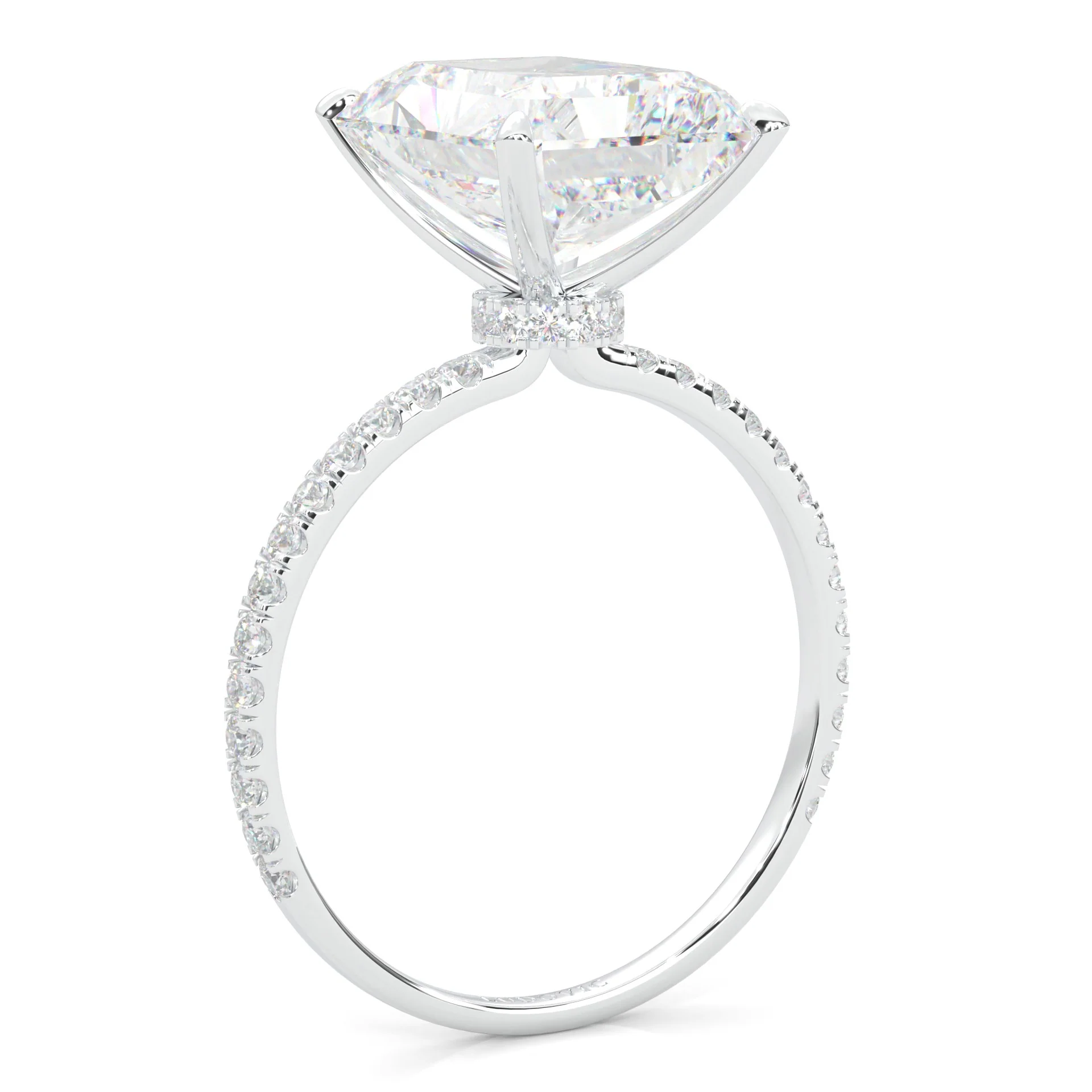 Ludovic Concealed Crown Ring Radiant Cut (14k Solid Gold) - Image 4