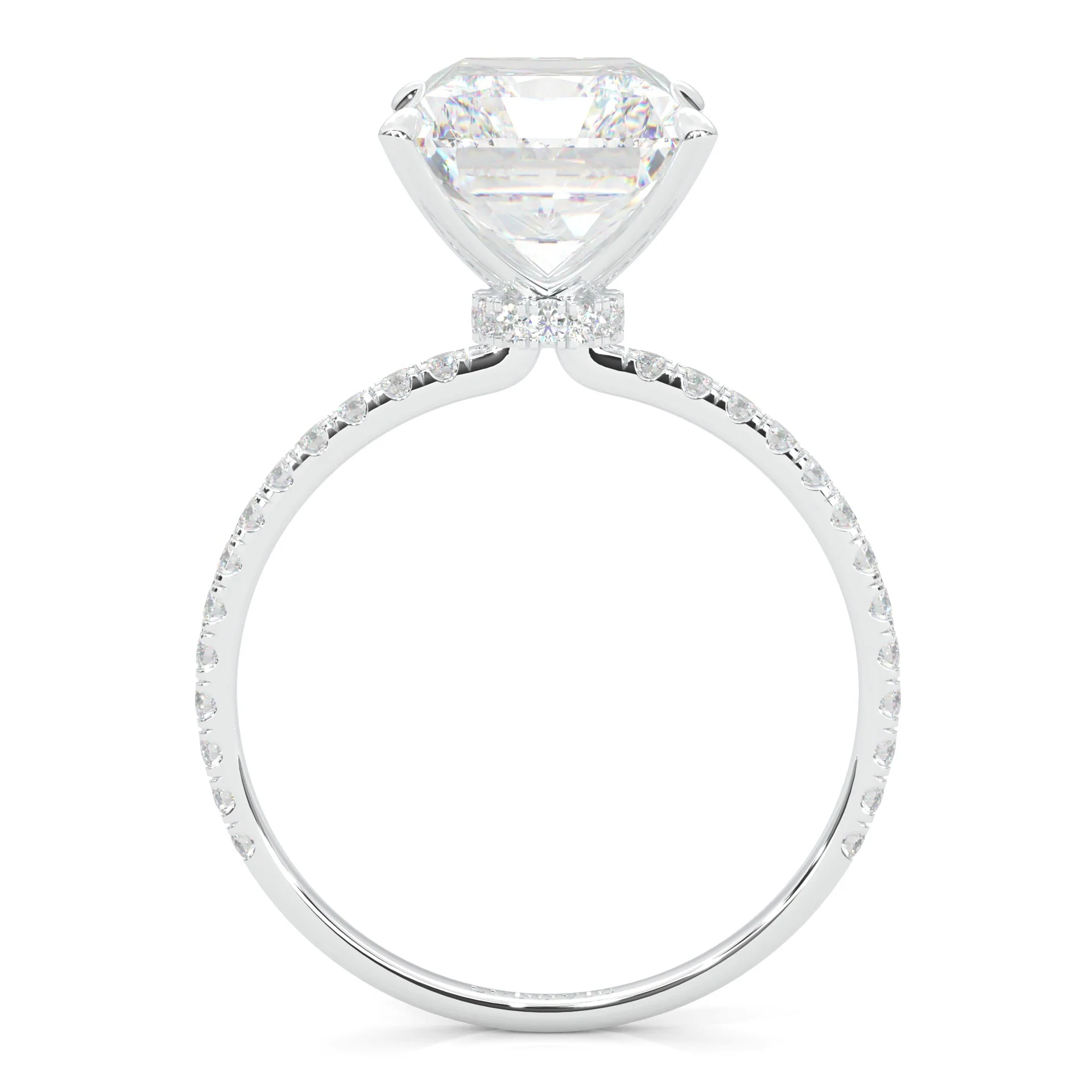 Ludovic Concealed Crown Ring Radiant Cut (14k Solid Gold) - Image 5