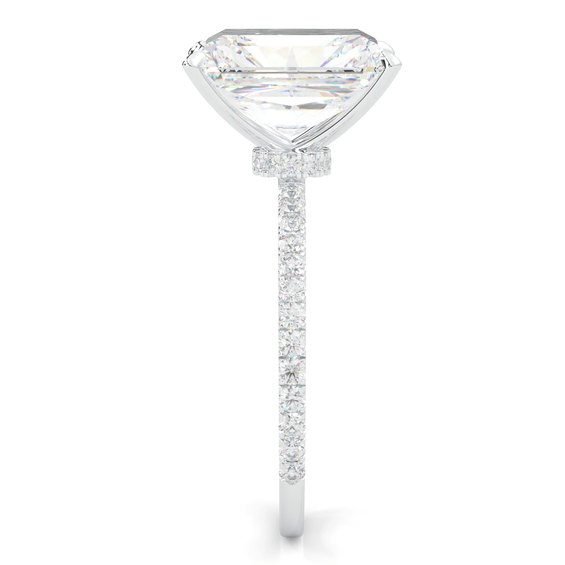 Ludovic Concealed Crown Ring Radiant Cut (14k Solid Gold) - Image 6