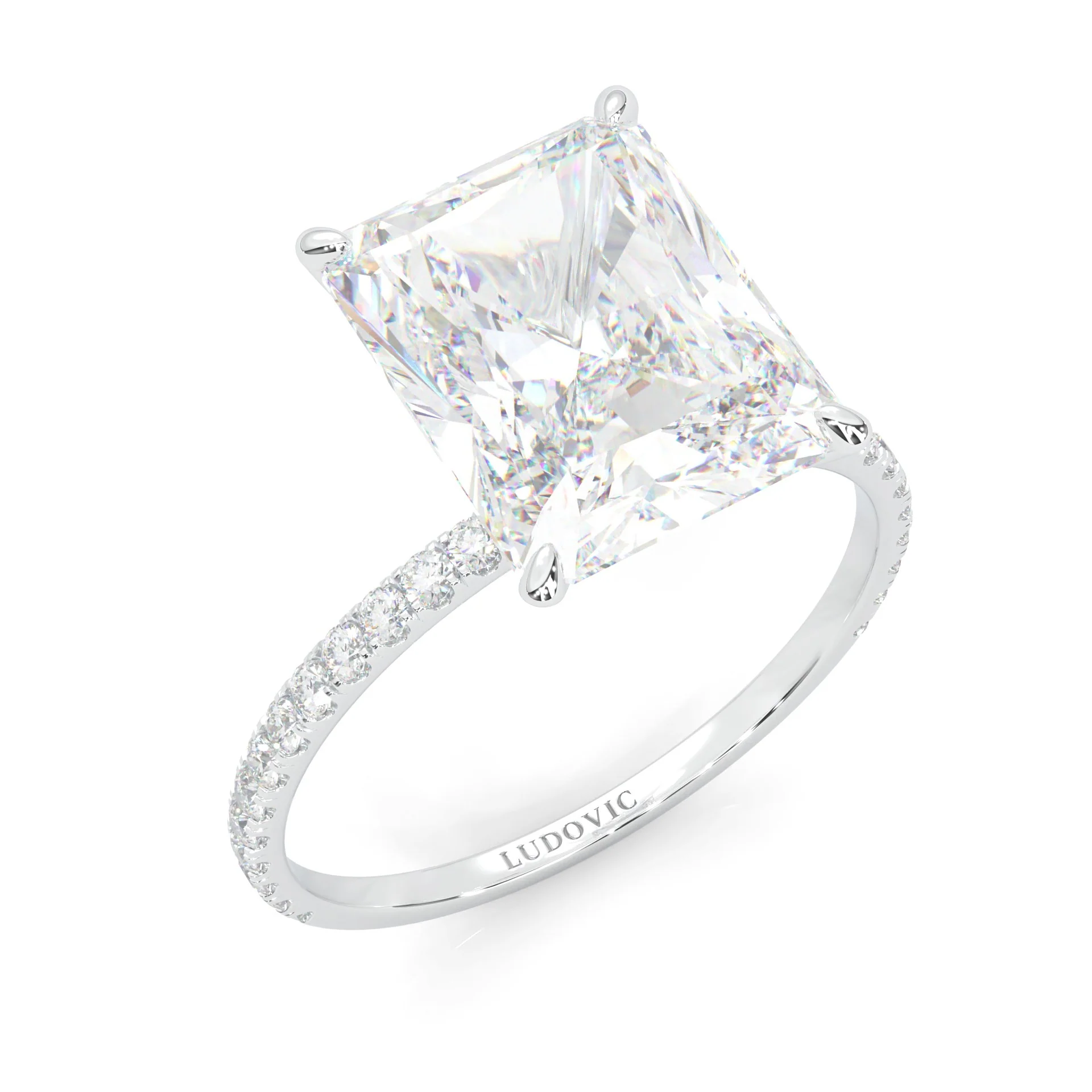 Ludovic Concealed Crown Ring Radiant Cut (14k Solid Gold) - Image 7