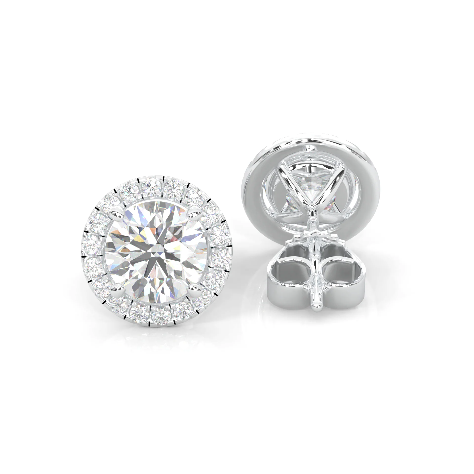 Ludovic Halo Stud Earrings - Image 3