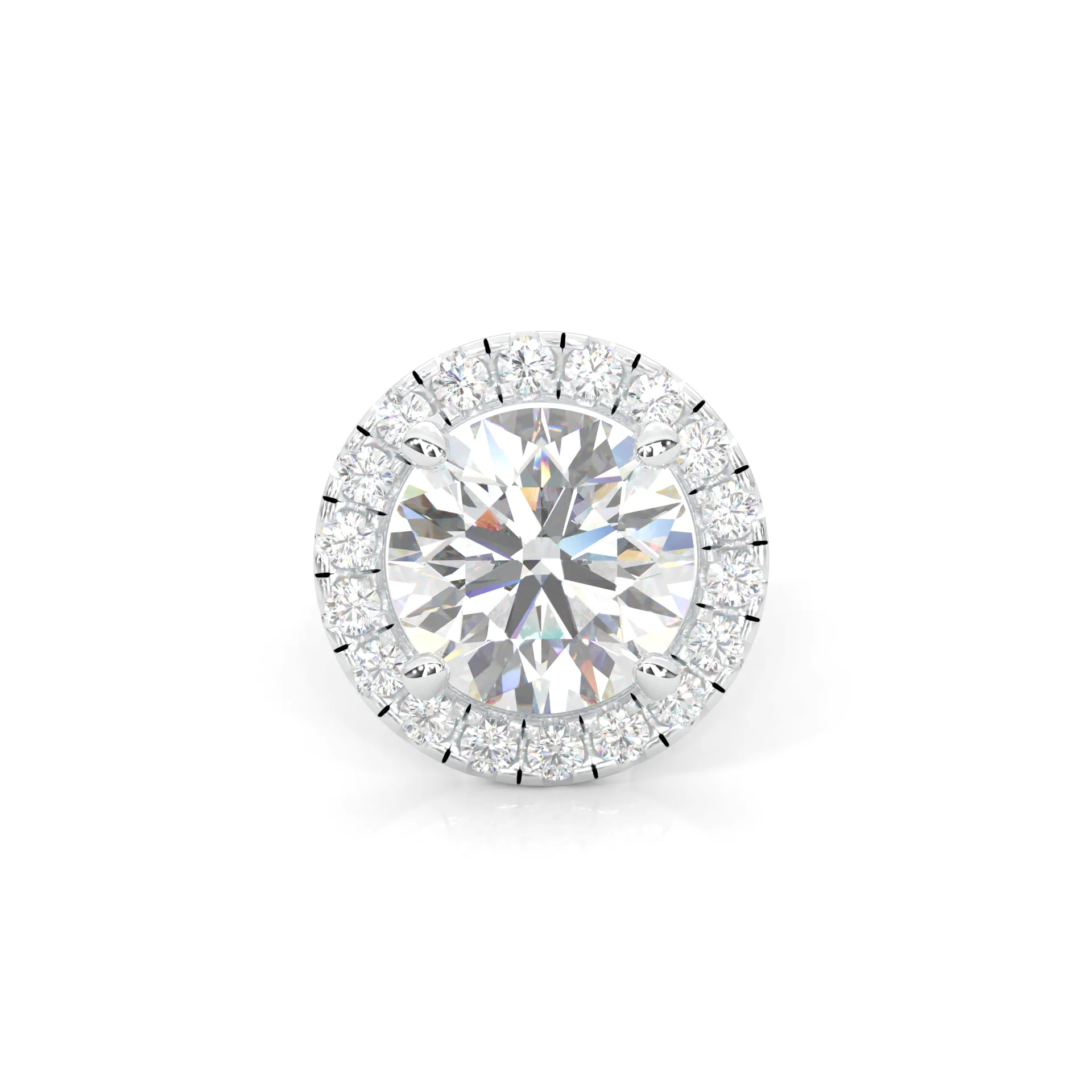 Ludovic Halo Stud Earrings - Image 4