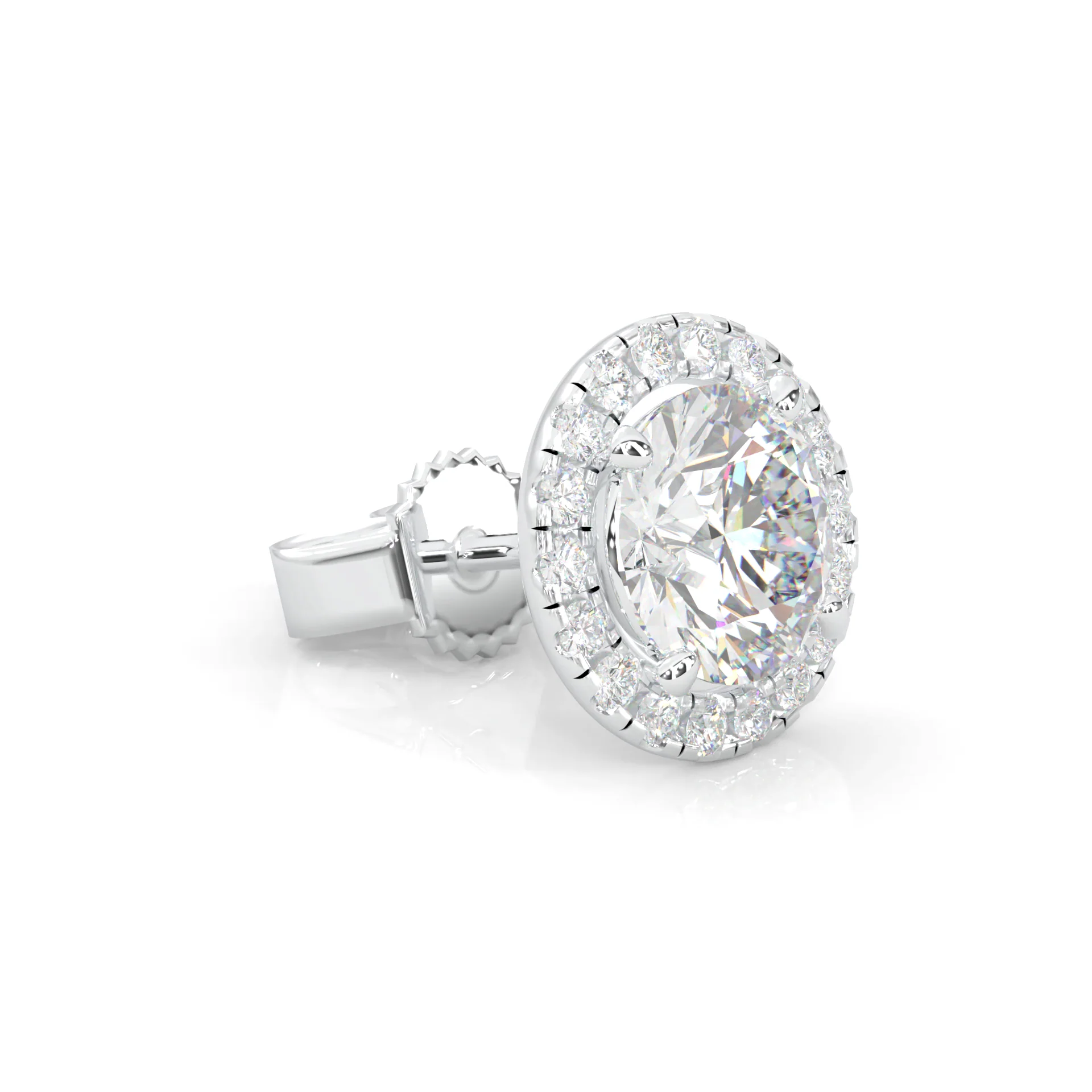 Ludovic Halo Stud Earrings - Image 5