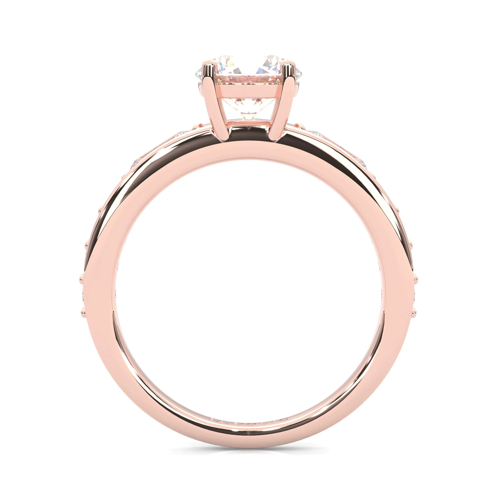 Aurora Gleam Moissanite Engagement Ring ( Rose Gold 14k) - Image 5