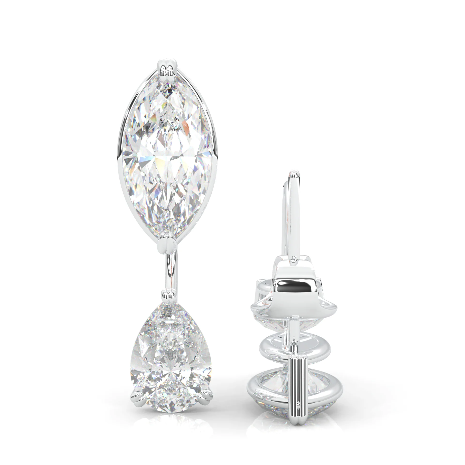 Marquise & Pear Drop Earrings - Image 3