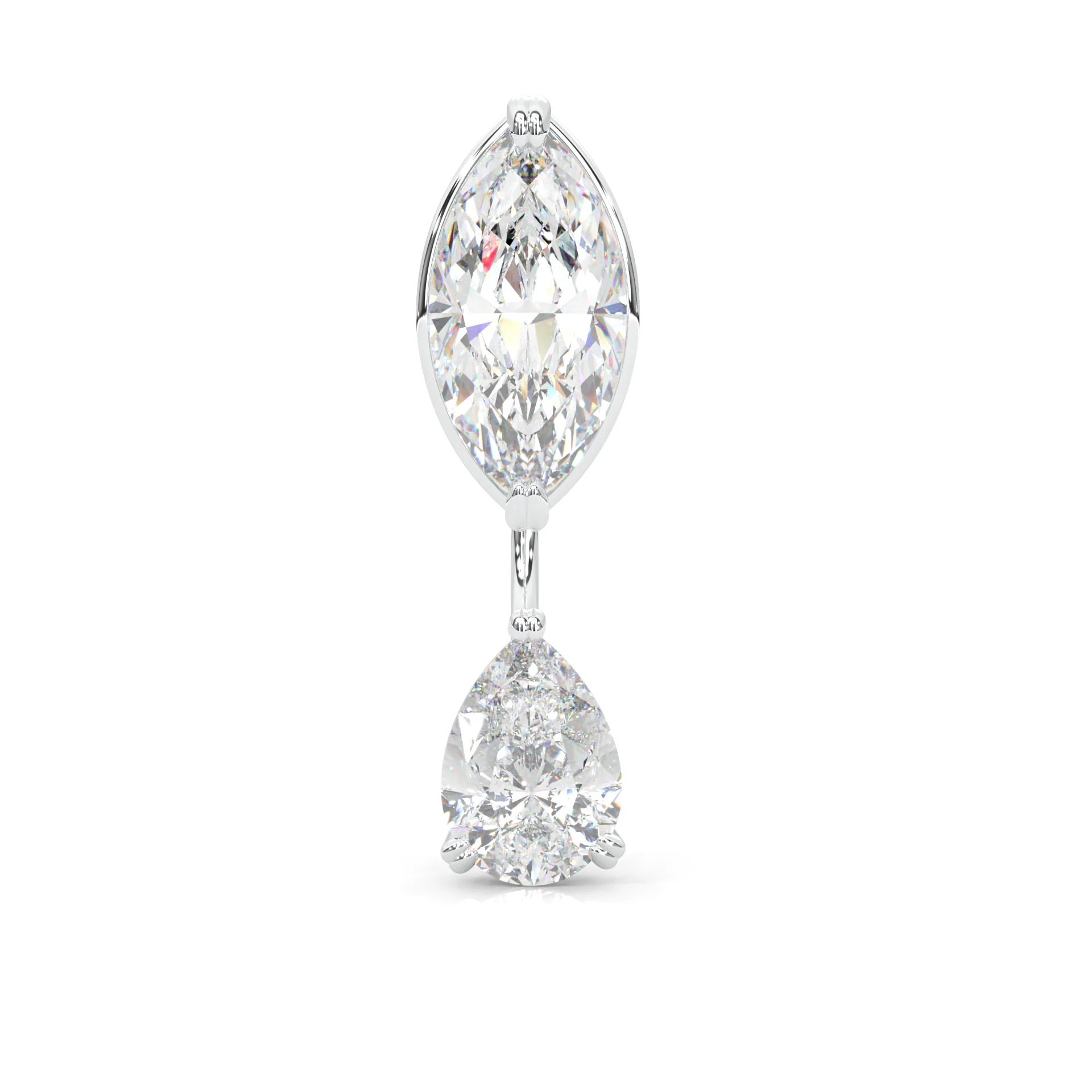 Marquise & Pear Drop Earrings - Image 4
