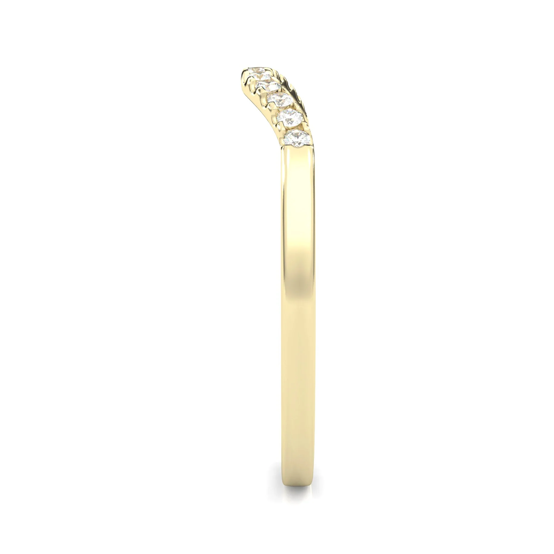 Mountain Style Wedding Set (14k Solid Yellow Gold) - Image 11