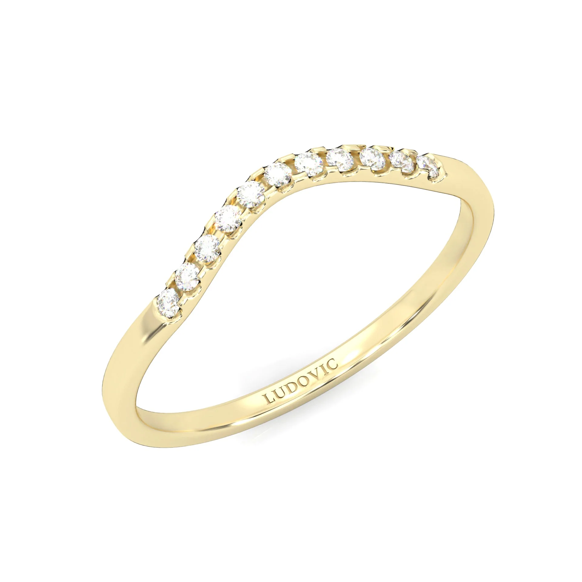 Mountain Style Wedding Set (14k Solid Yellow Gold) - Image 14