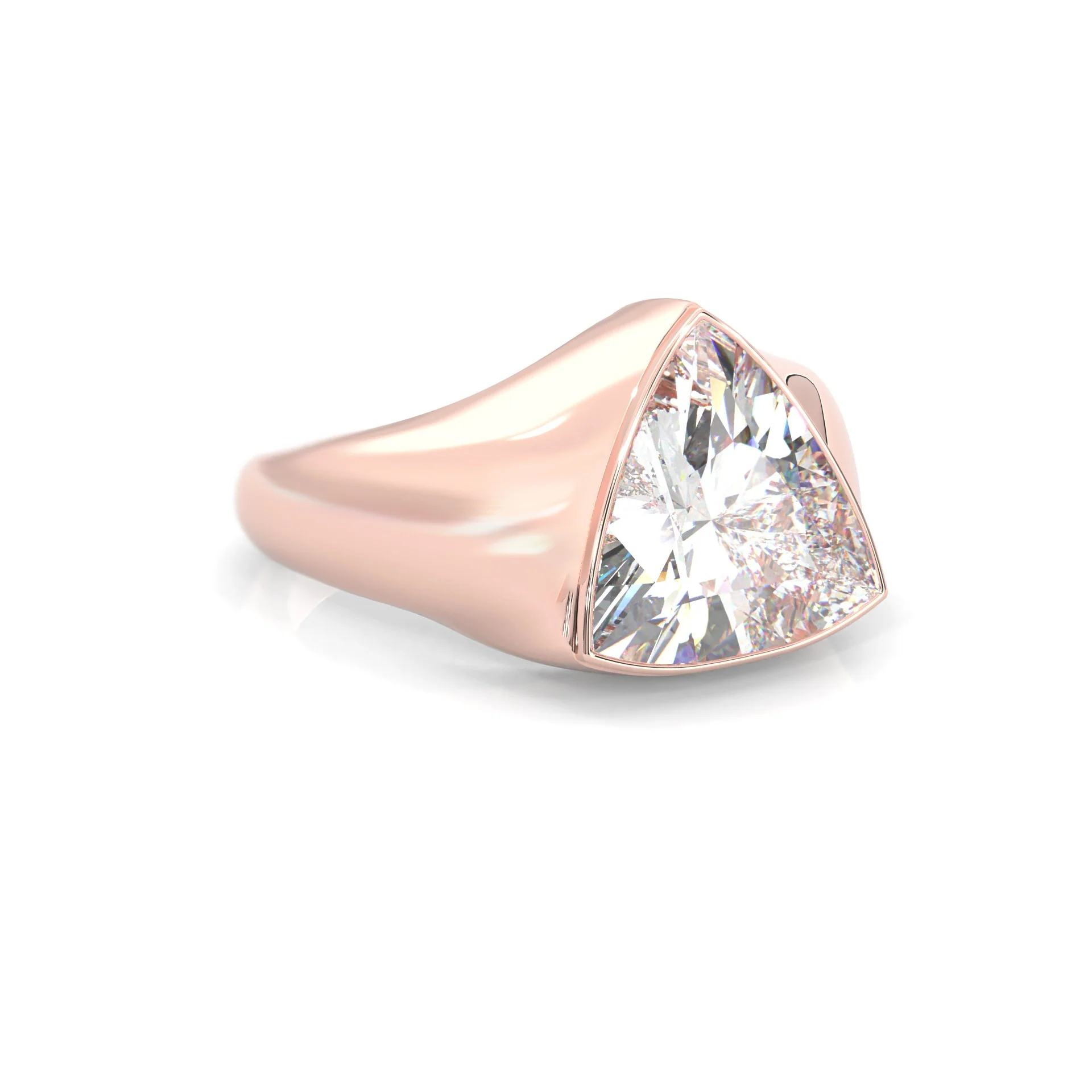 Nerida Moissanite Engagement Ring ( Rose Gold 14K ) - Image 3
