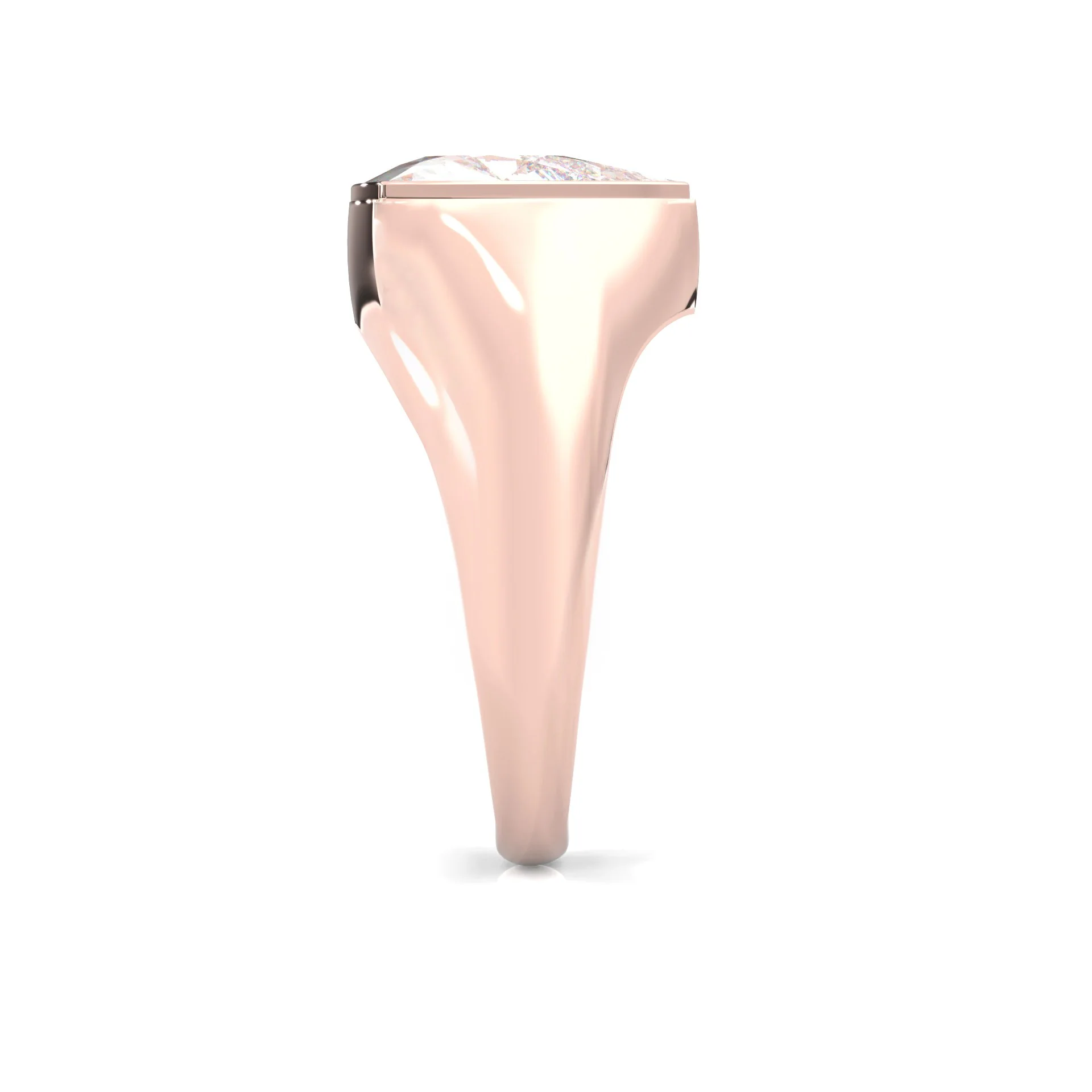 Nerida Moissanite Engagement Ring ( Rose Gold 14K ) - Image 4