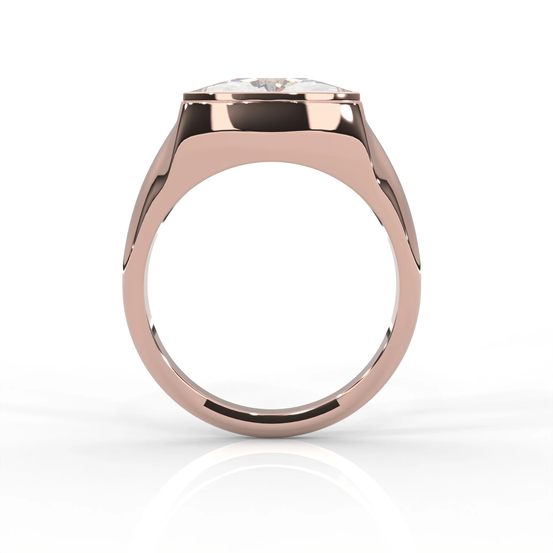 Nerida Moissanite Engagement Ring ( Rose Gold 14K ) - Image 5
