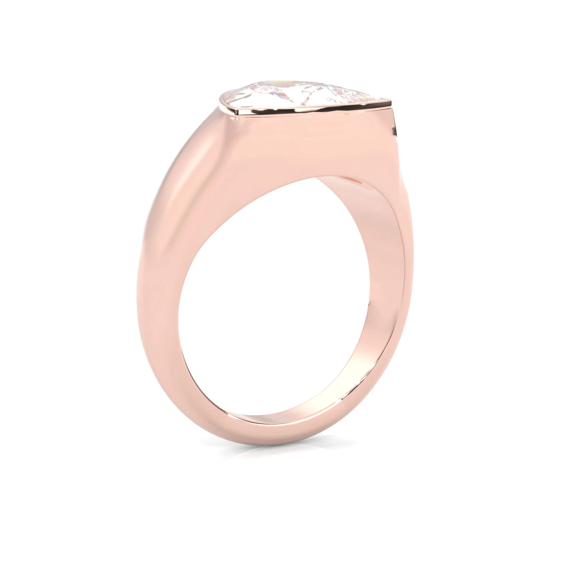 Nerida Moissanite Engagement Ring ( Rose Gold 14K ) - Image 6