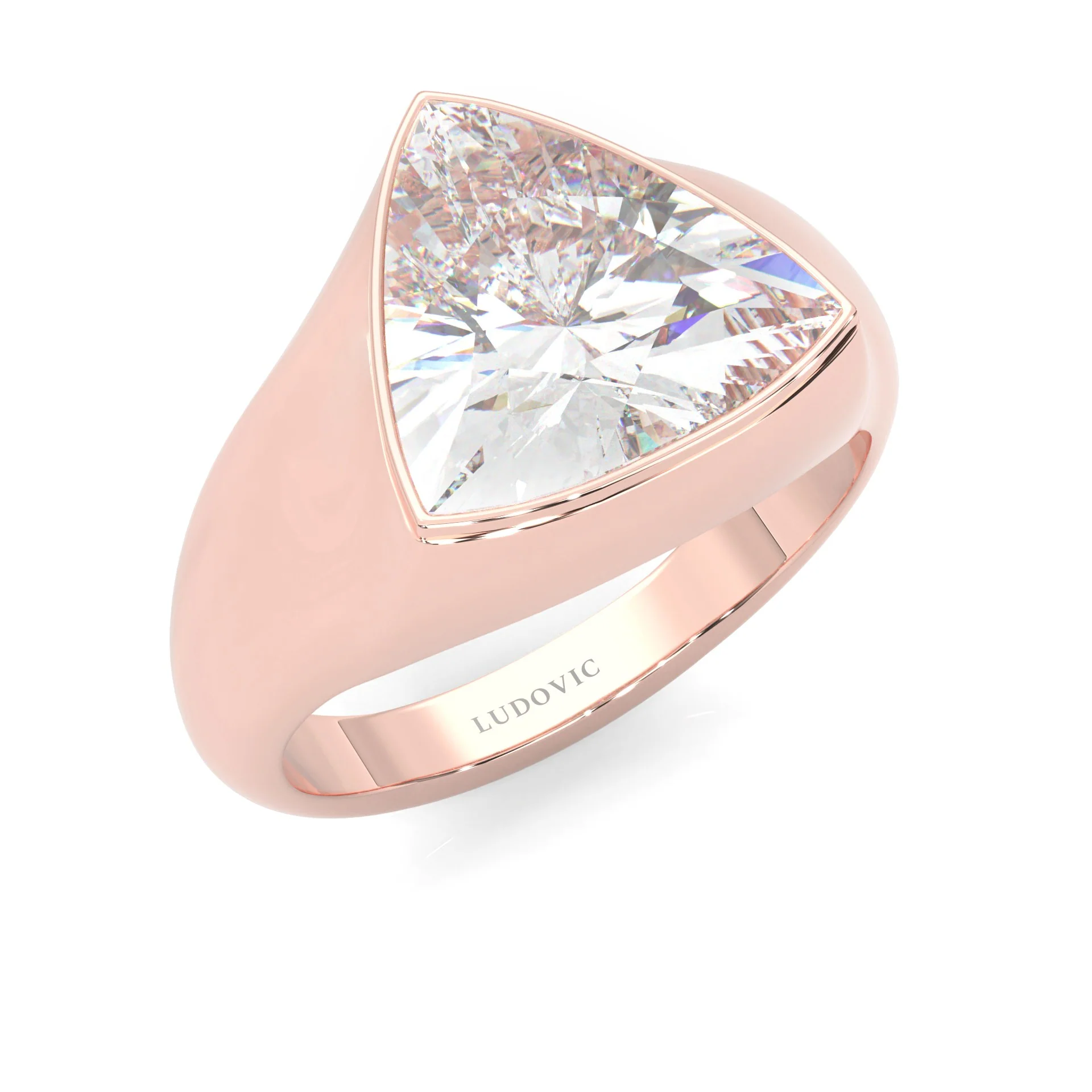 Nerida Moissanite Engagement Ring ( Rose Gold 14K ) - Image 7