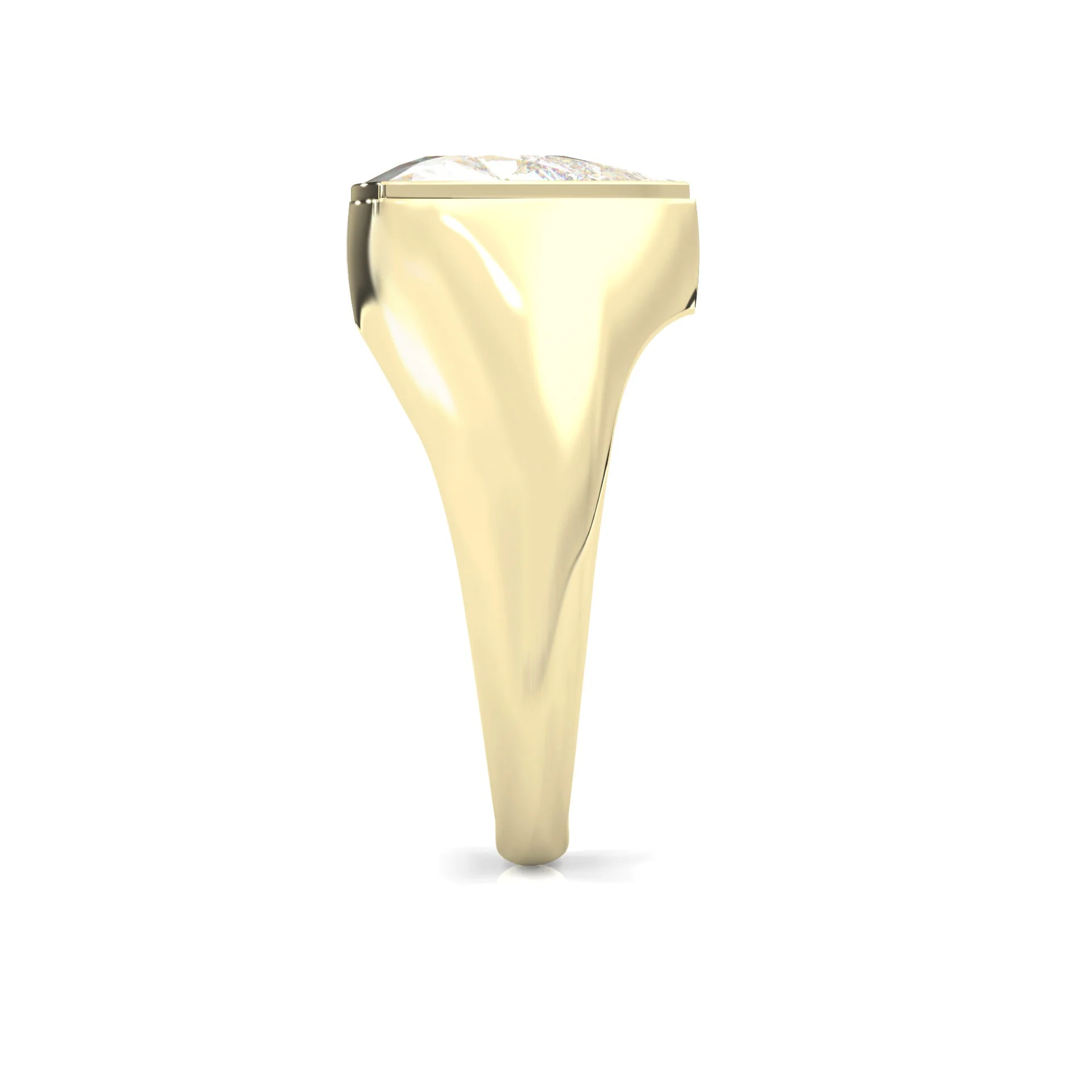 Nerida Moissanite Engagement Ring ( Yellow Gold 14K ) - Image 4