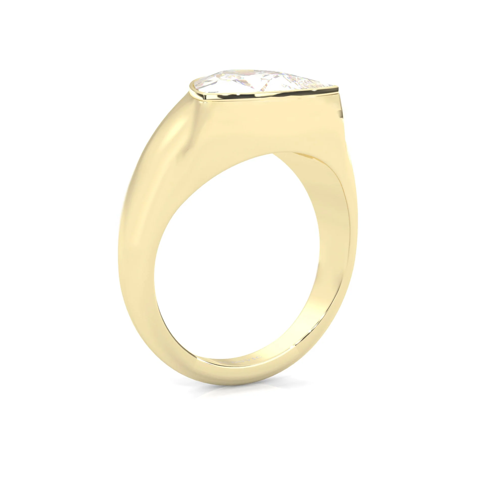 Nerida Moissanite Engagement Ring ( Yellow Gold 14K ) - Image 6