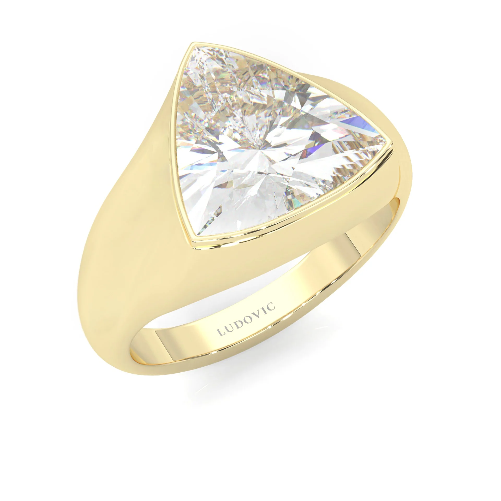 Nerida Moissanite Engagement Ring ( Yellow Gold 14K ) - Image 7